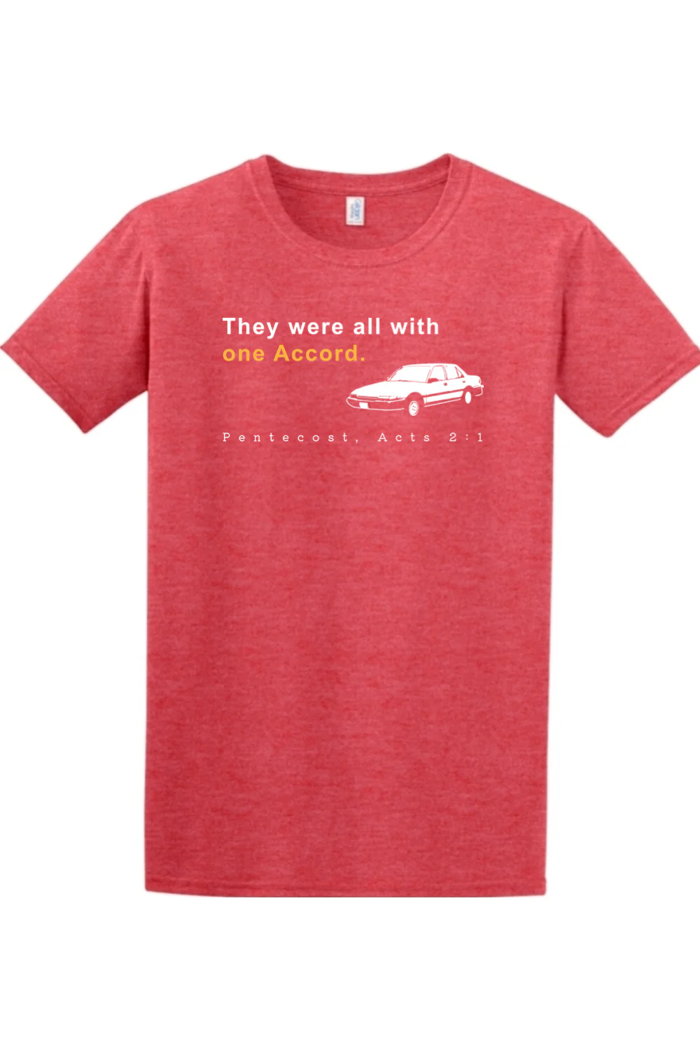 One Accord - Pentecost, Acts 2:1 Adult T-Shirt - Image 6