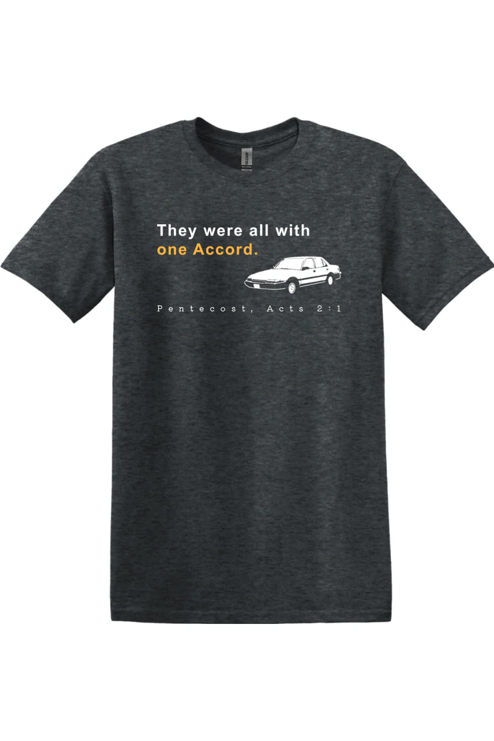 One Accord - Pentecost, Acts 2:1 Adult T-Shirt - Image 8