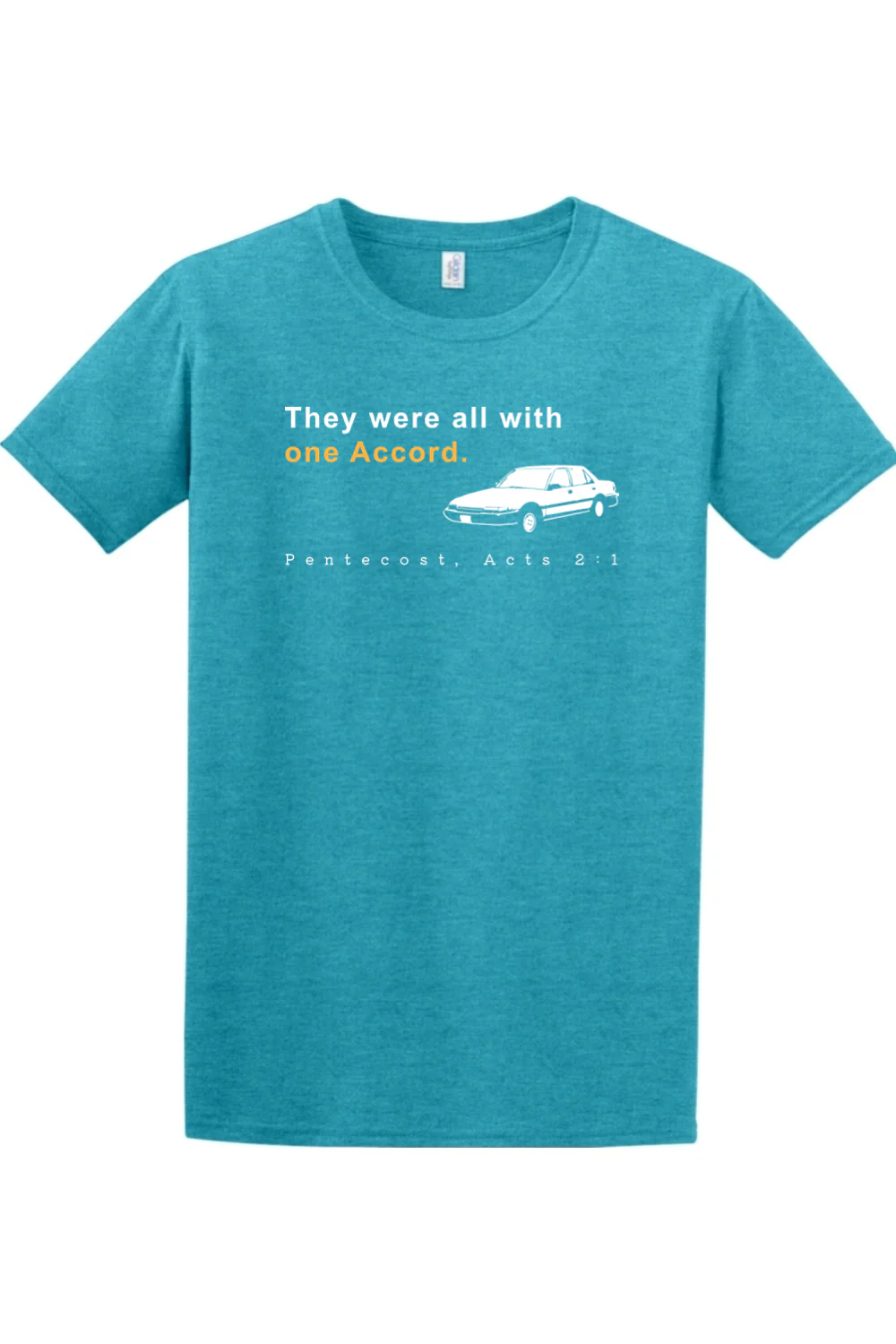 One Accord - Pentecost, Acts 2:1 Adult T-Shirt - Image 9