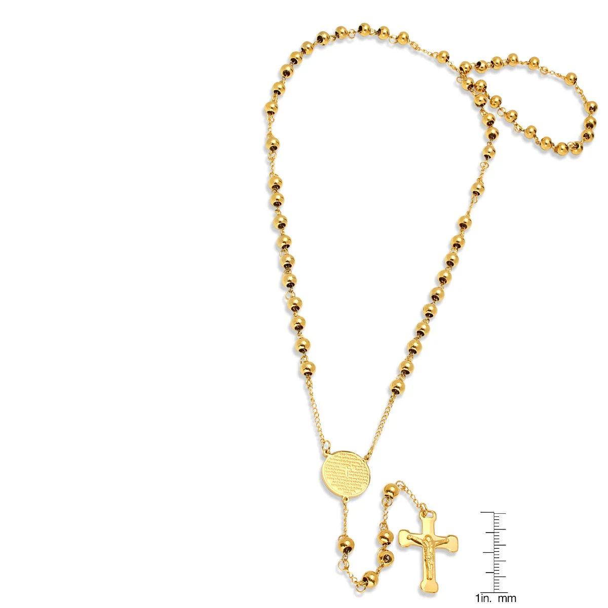 Our Father Prayer Rosary Necklace - Image 3