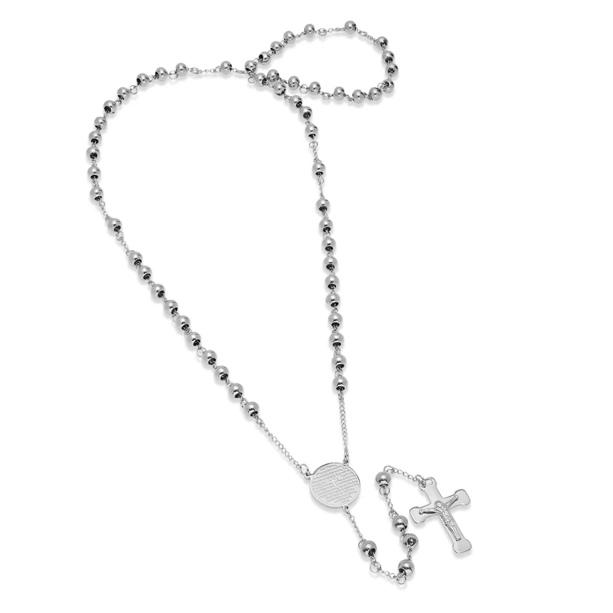 Our Father Prayer Rosary Necklace - Image 4
