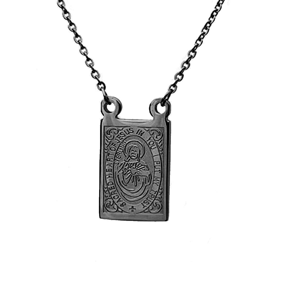 Our Lady Mount Carmel Rectangle Scapular Necklace - Image 9