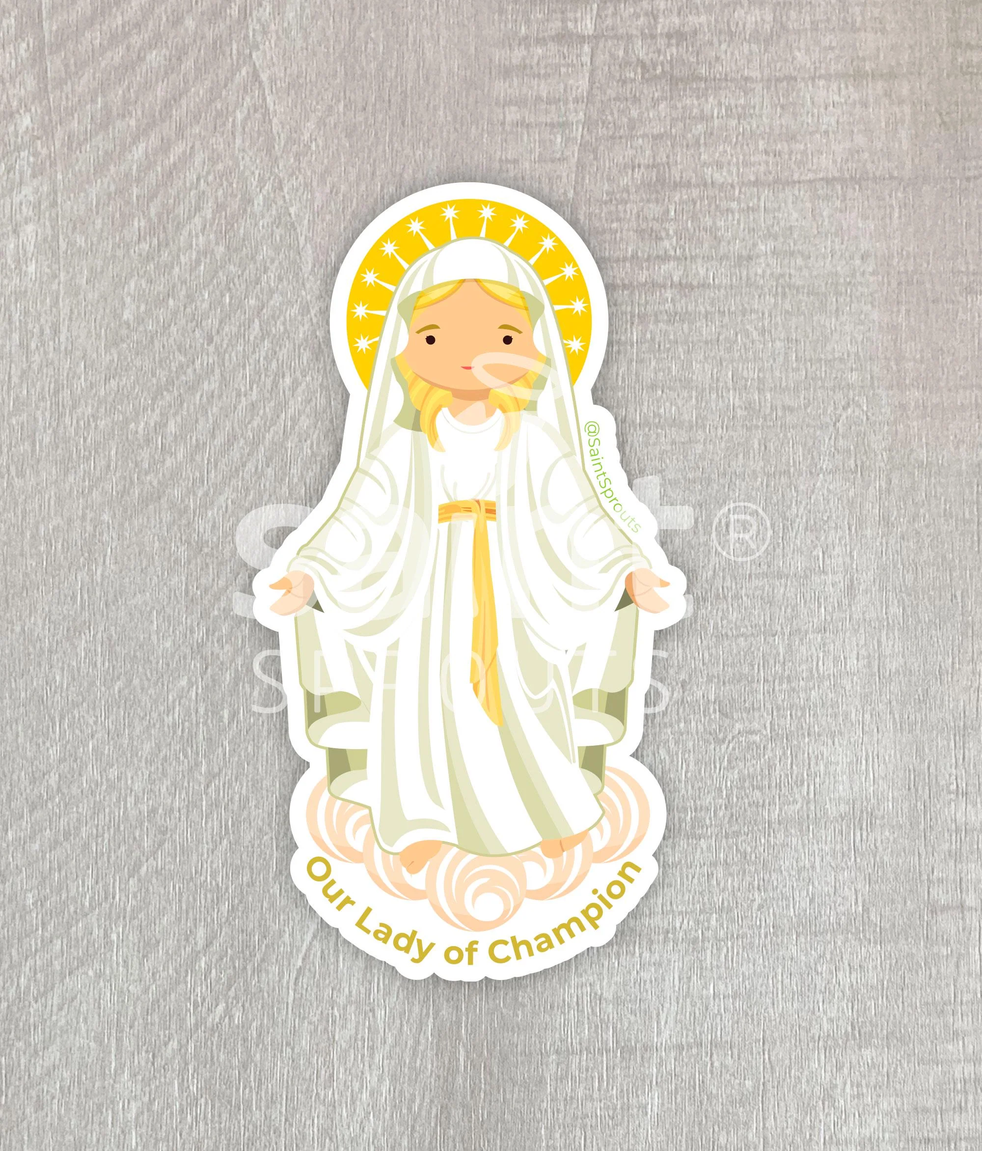 Our Lady of Champion Sticker – Marian Apparition of the United States - Image 4