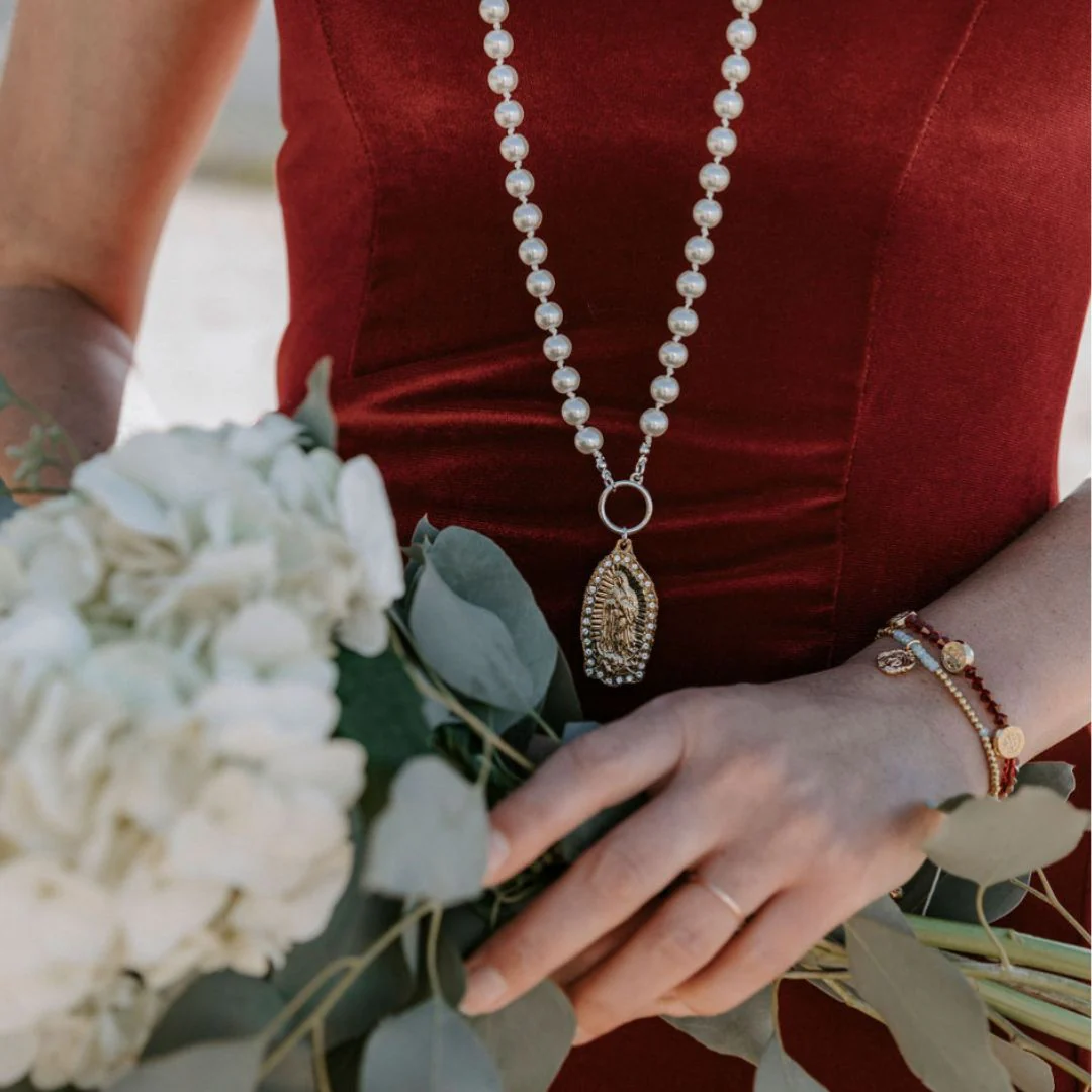 Our Lady of Guadalupe Pearl Necklace - Image 2