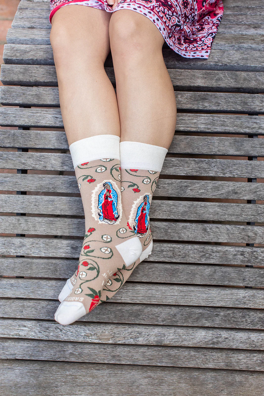 Our Lady of Guadalupe & The Eucharist Adult Socks - Image 3