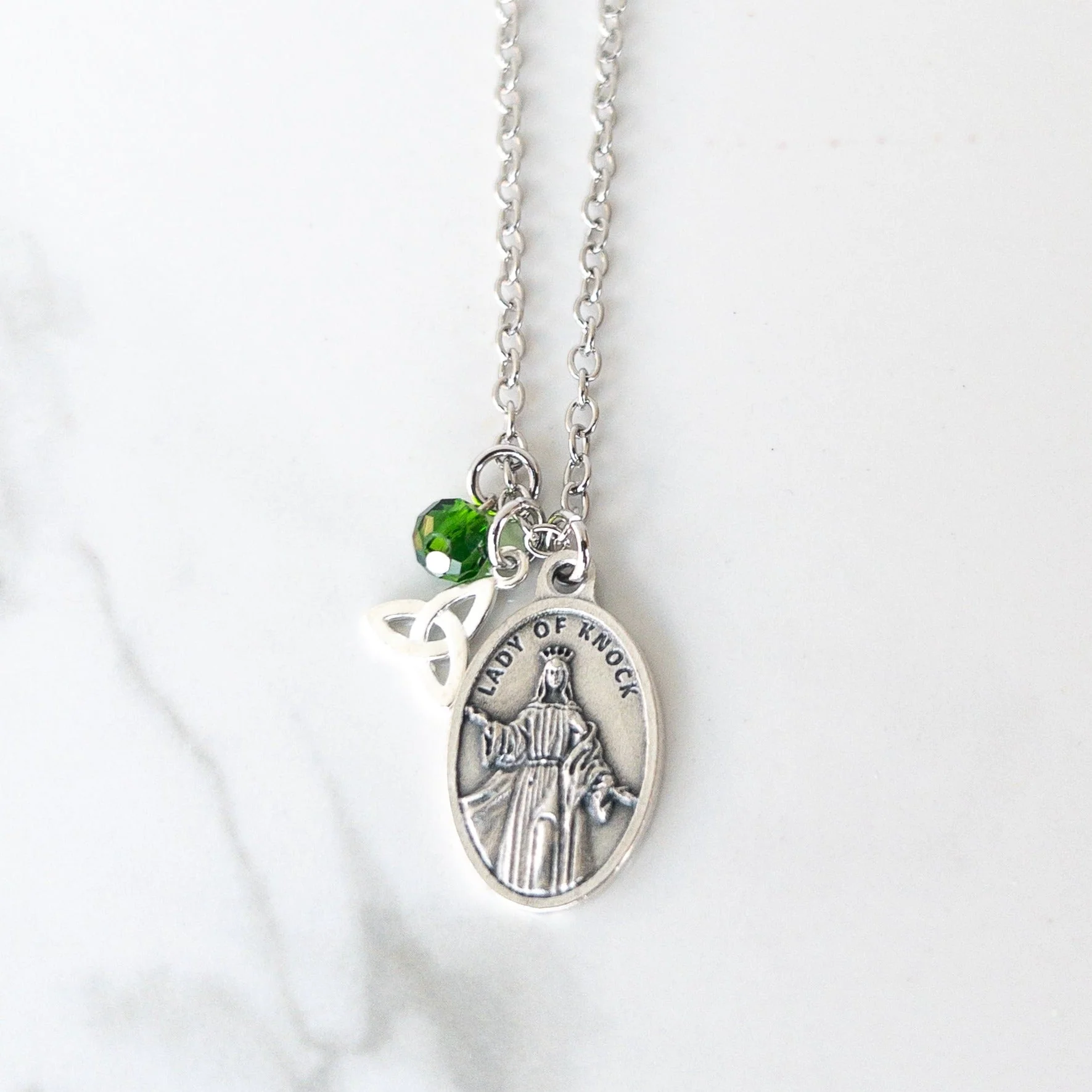 Our Lady of Knock Triquetra Necklace