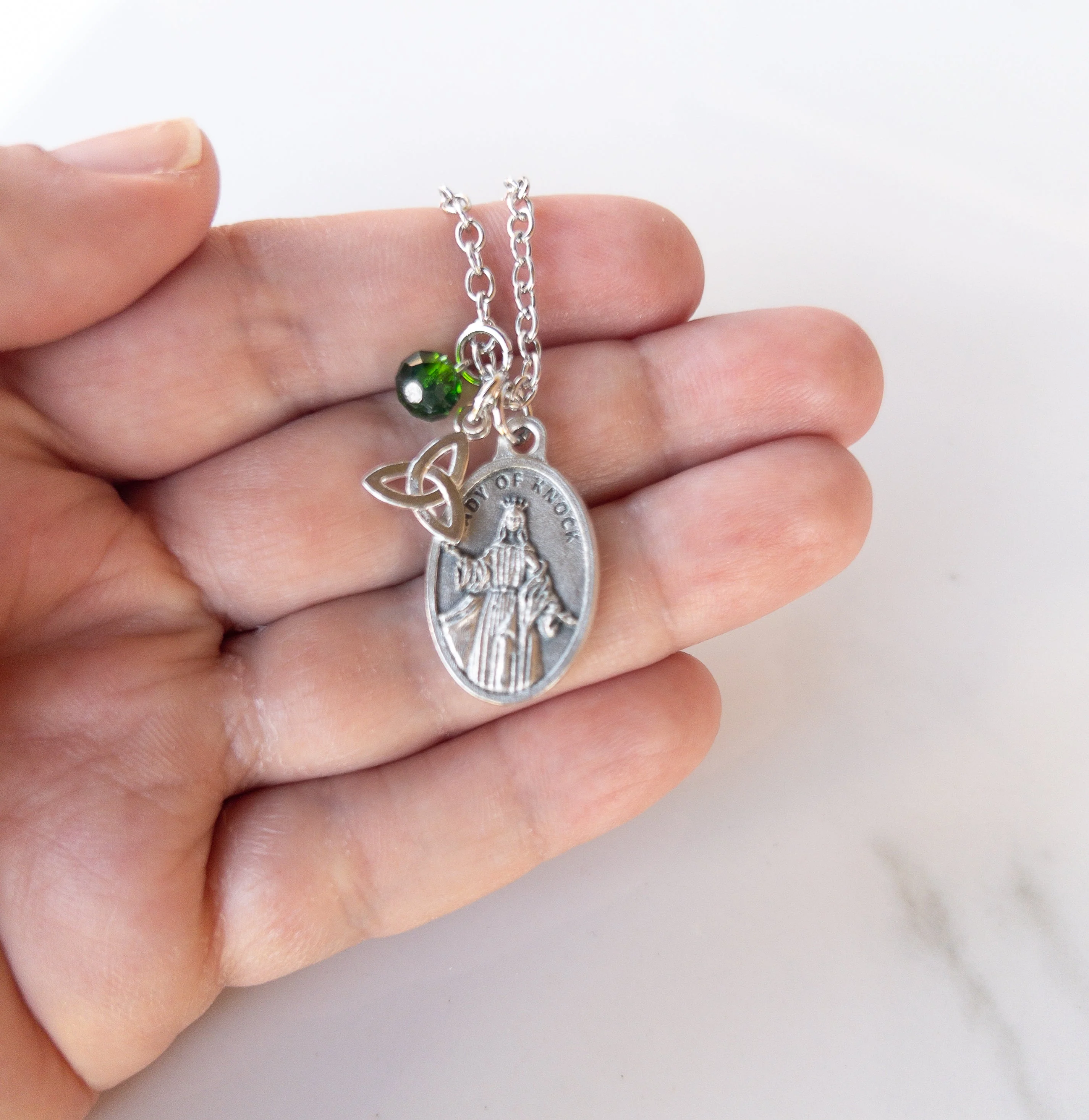 Our Lady of Knock Triquetra Necklace - Image 4