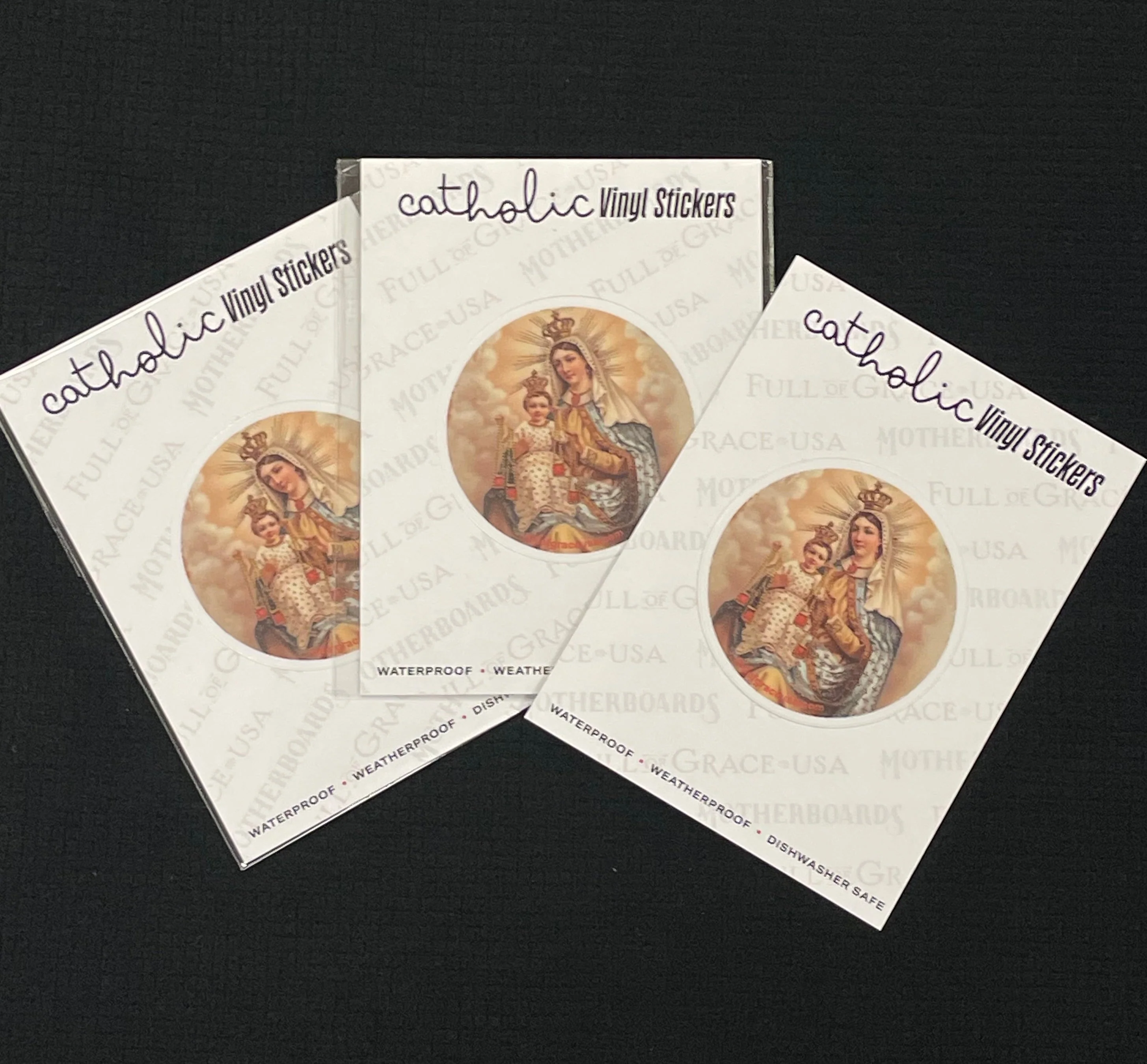 Our Lady of Mt. Carmel & Jesus Sticker Decal - Image 3