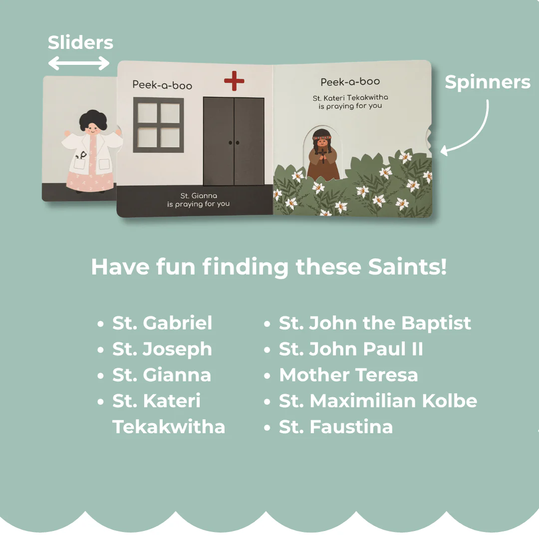 Peek-a-boo Saints 2 - Catholic Board Book - Image 6