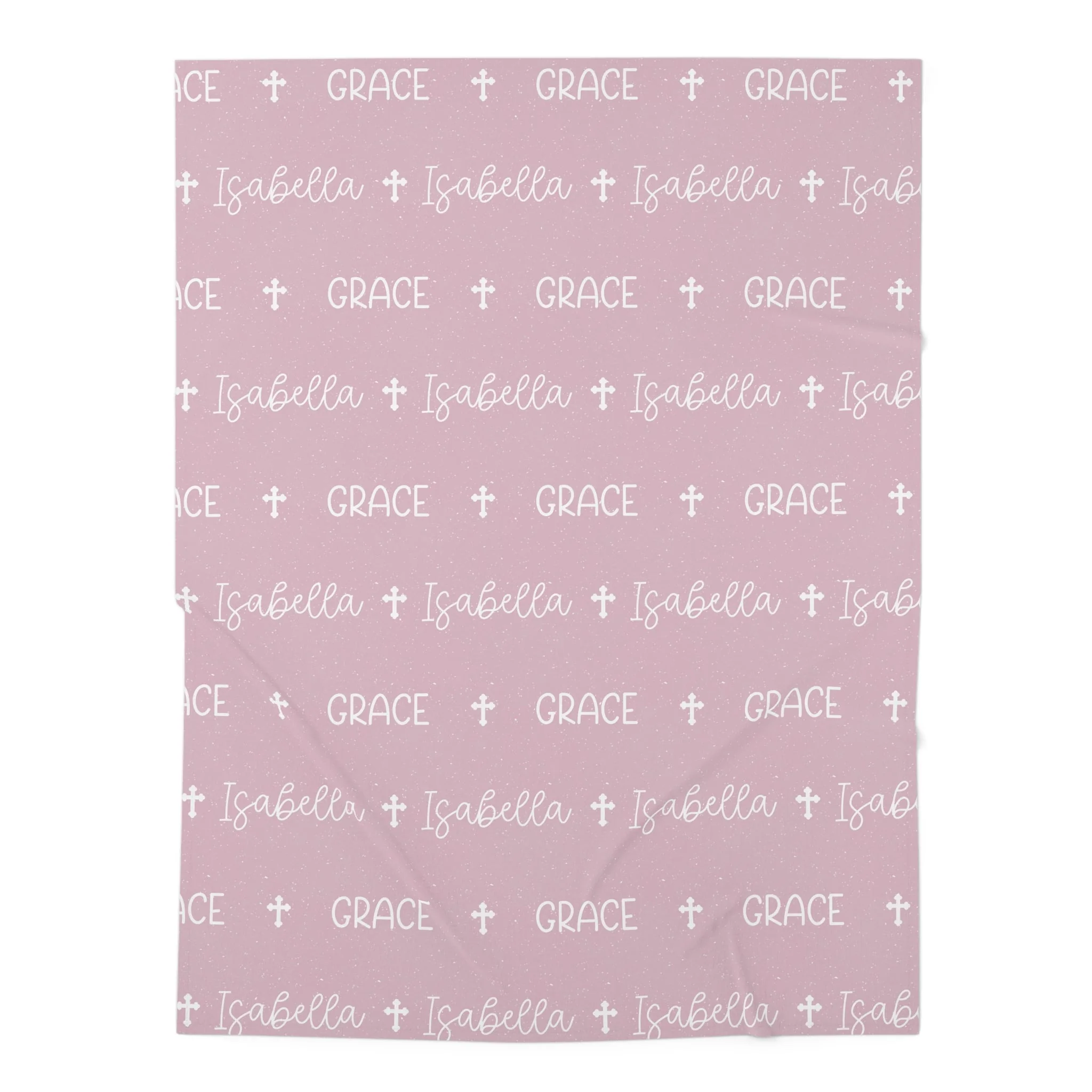 Personalized Pink Baby Name Swaddle Blanket - Image 4