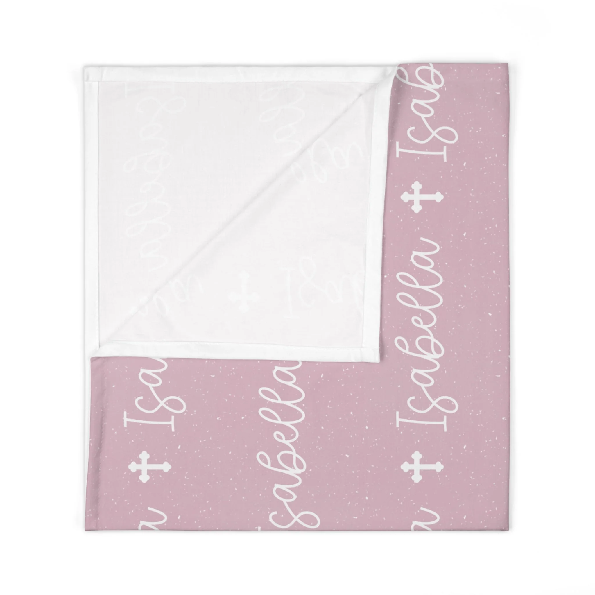Personalized Pink Baby Name Swaddle Blanket - Image 6