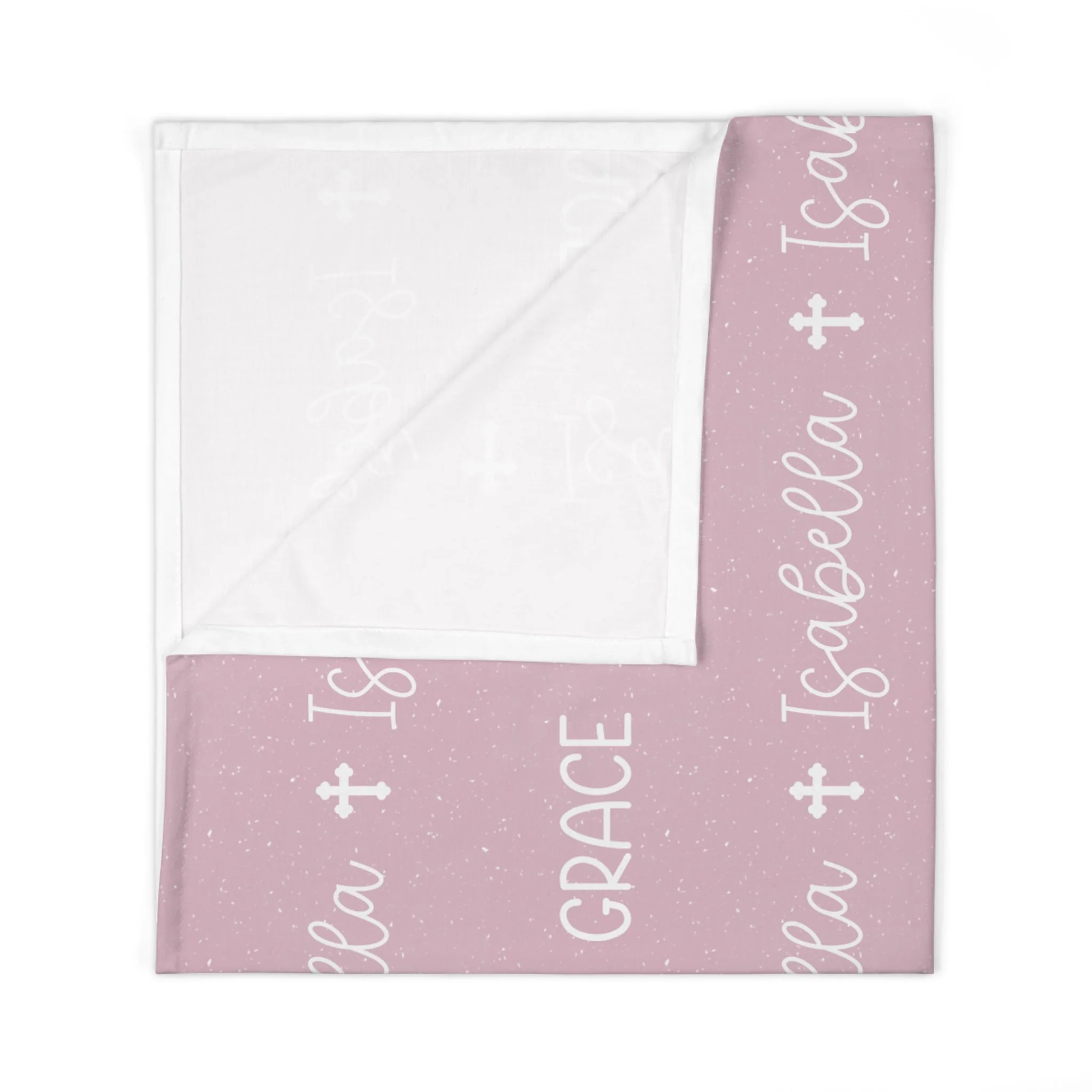 Personalized Pink Baby Name Swaddle Blanket - Image 8