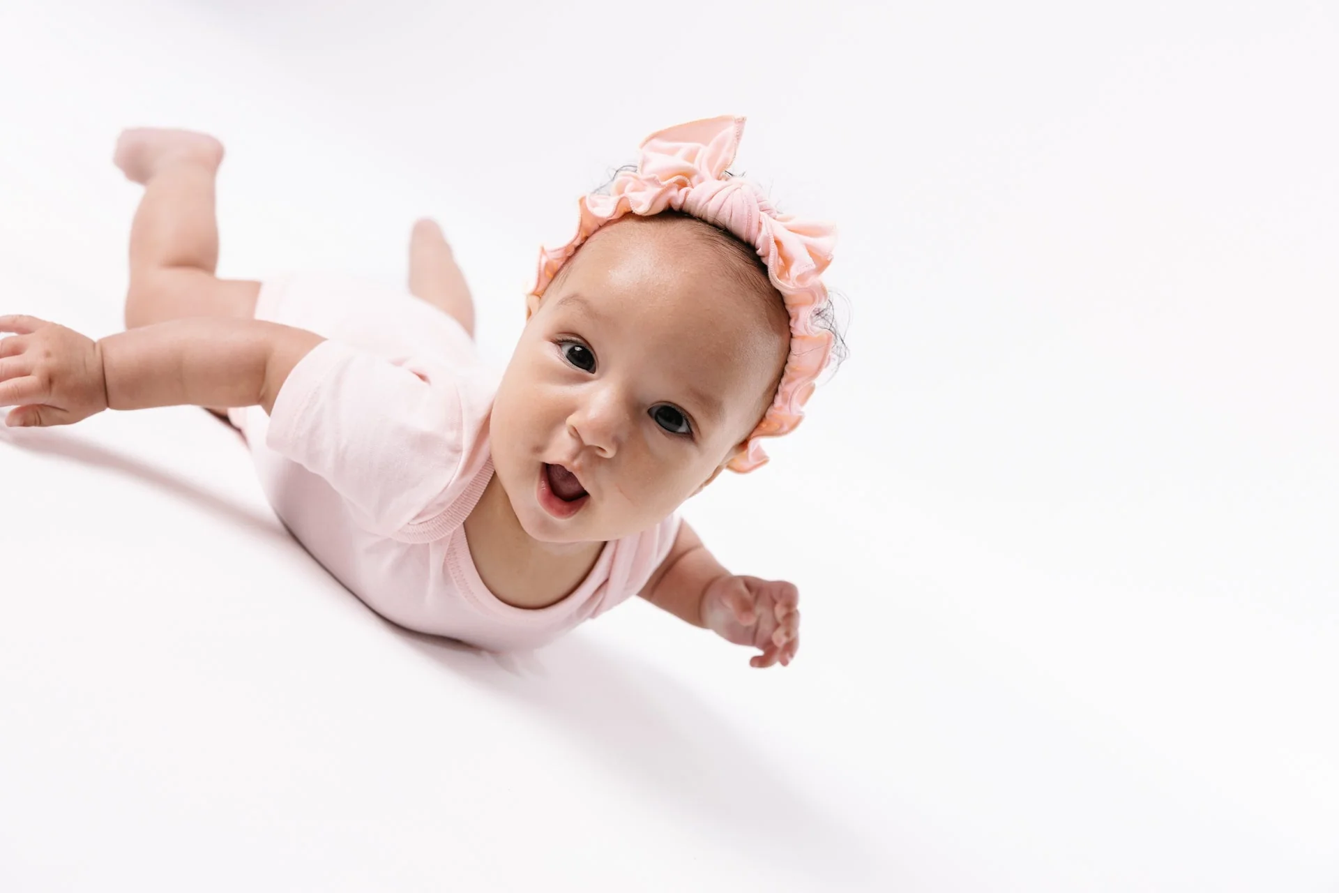 Pink Prayer Pocket Short Sleeve Bodysuit Cotton - Image 5