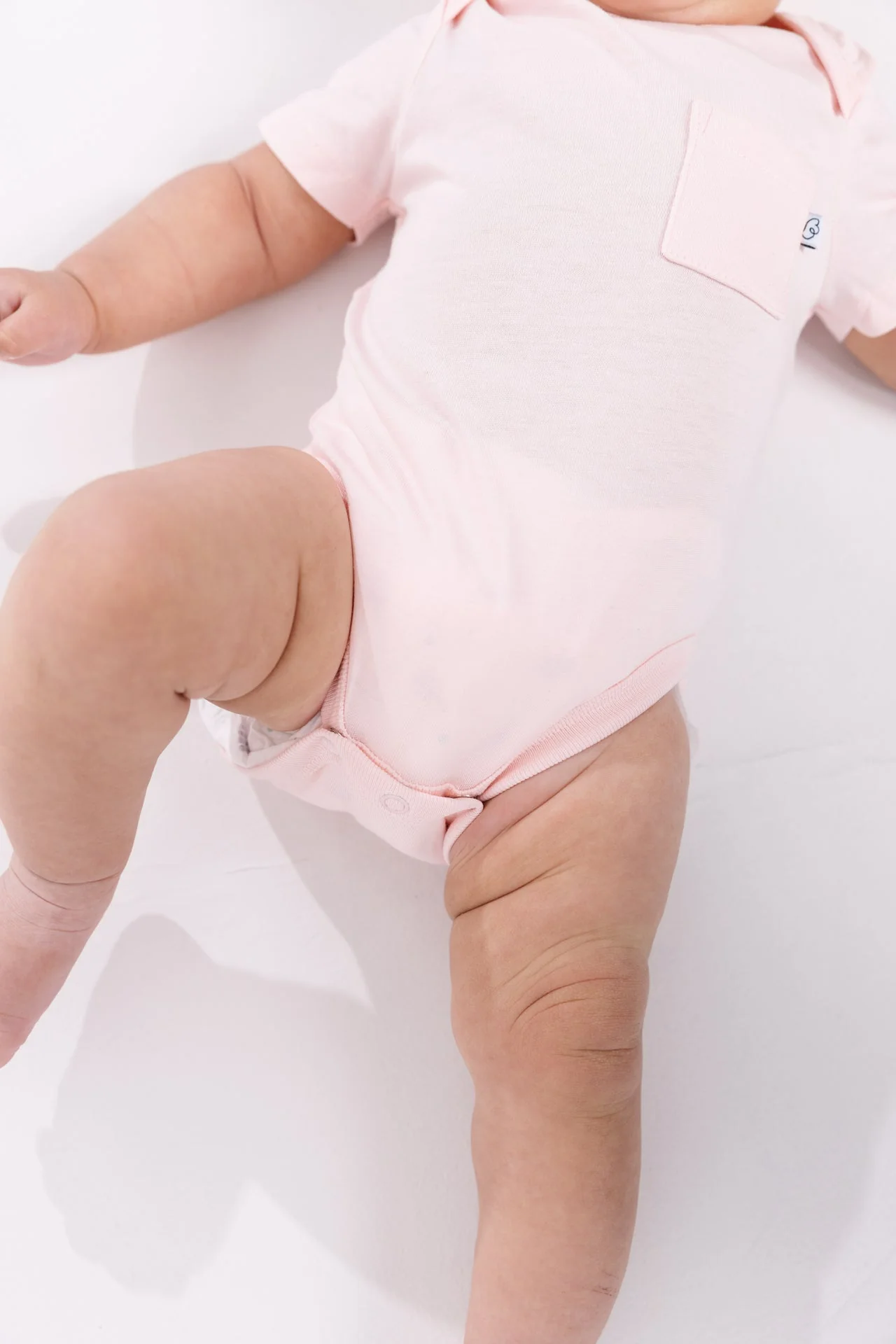 Pink Prayer Pocket Short Sleeve Bodysuit Cotton - Image 8