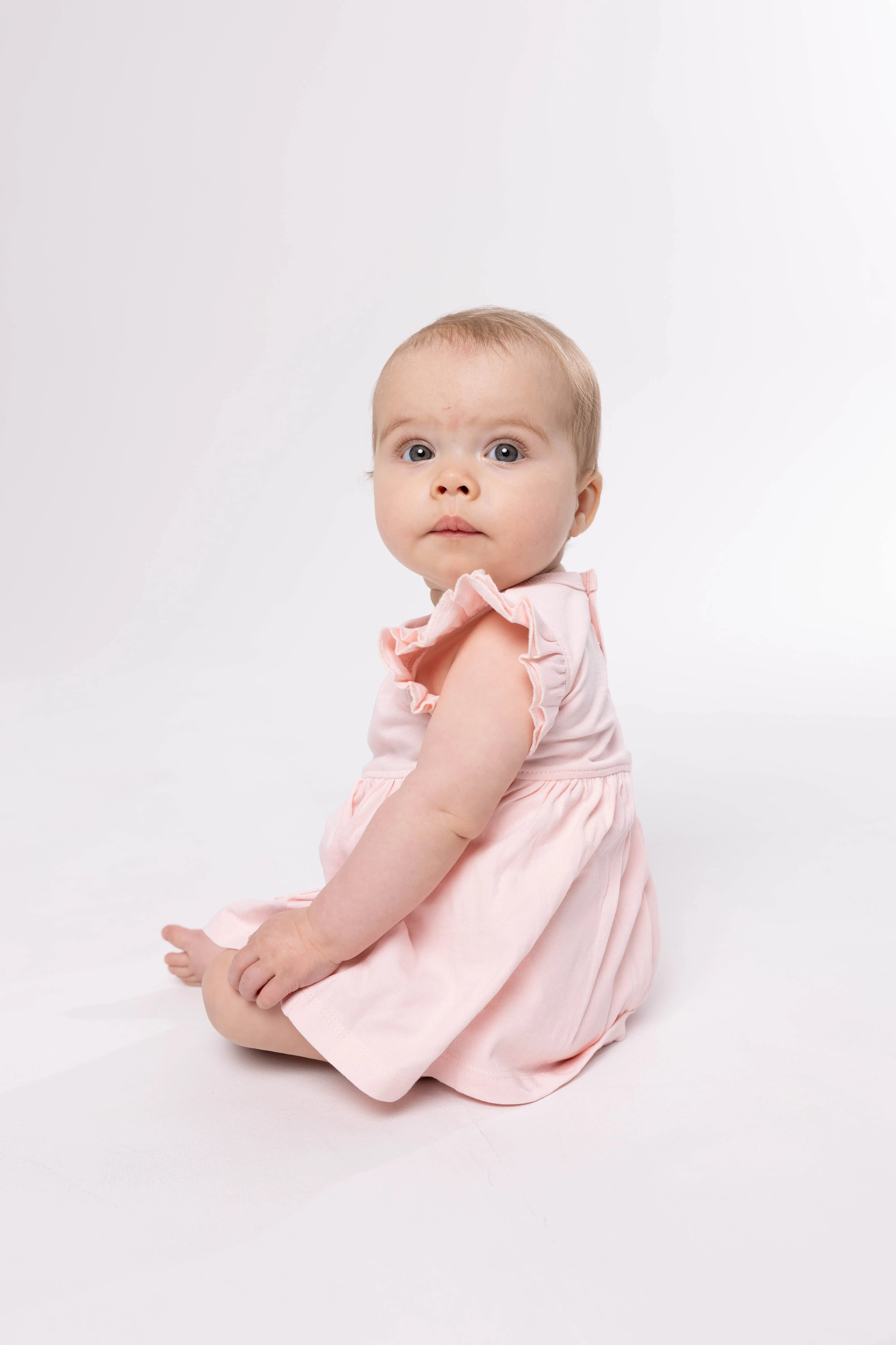 Pink Prayer Pocket Short Sleeve Twirl Dress Bodysuit Cotton - Image 2
