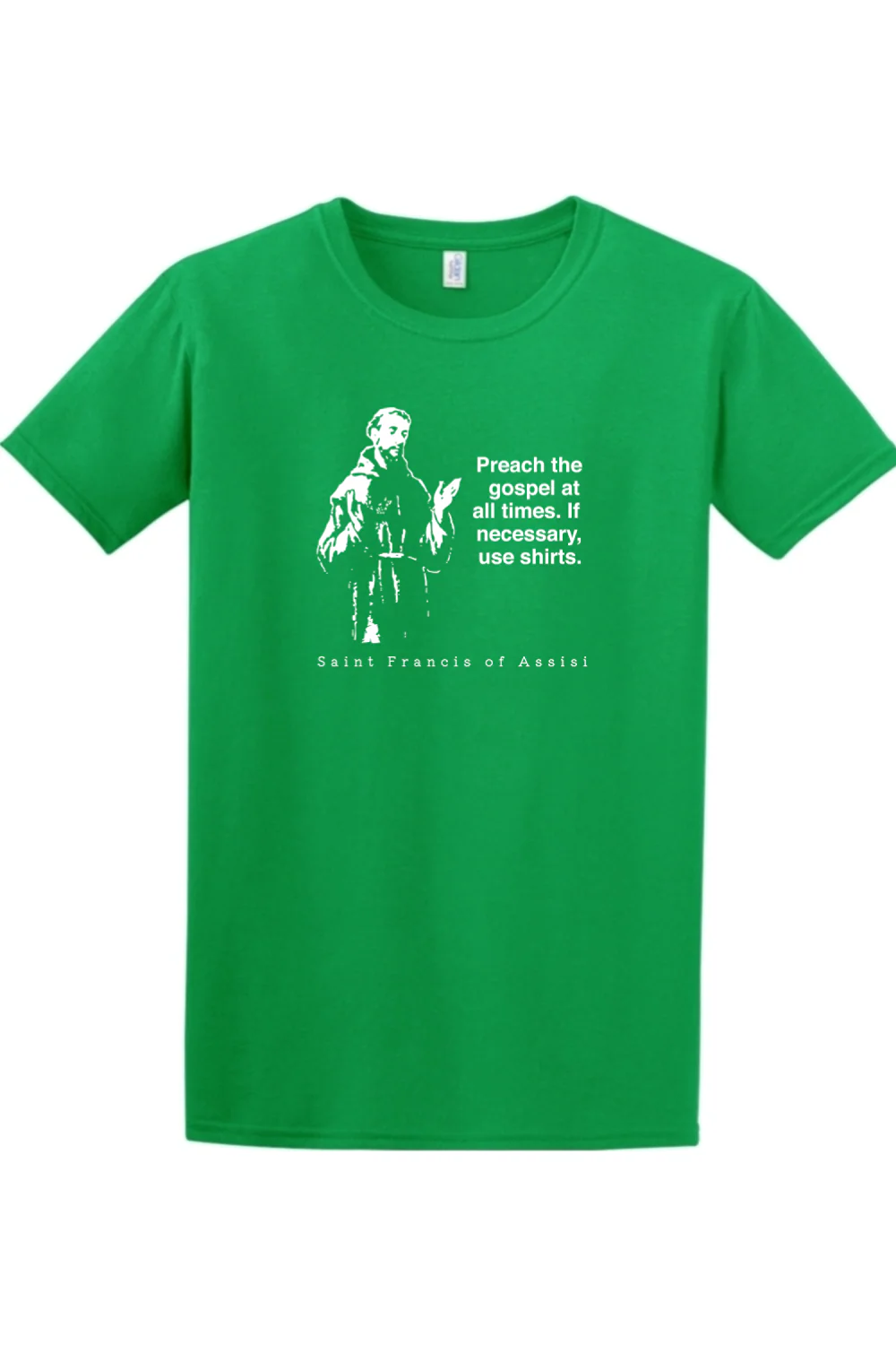 Preach the Gospel - St. Francis of Assisi Adult T-shirt - Image 3
