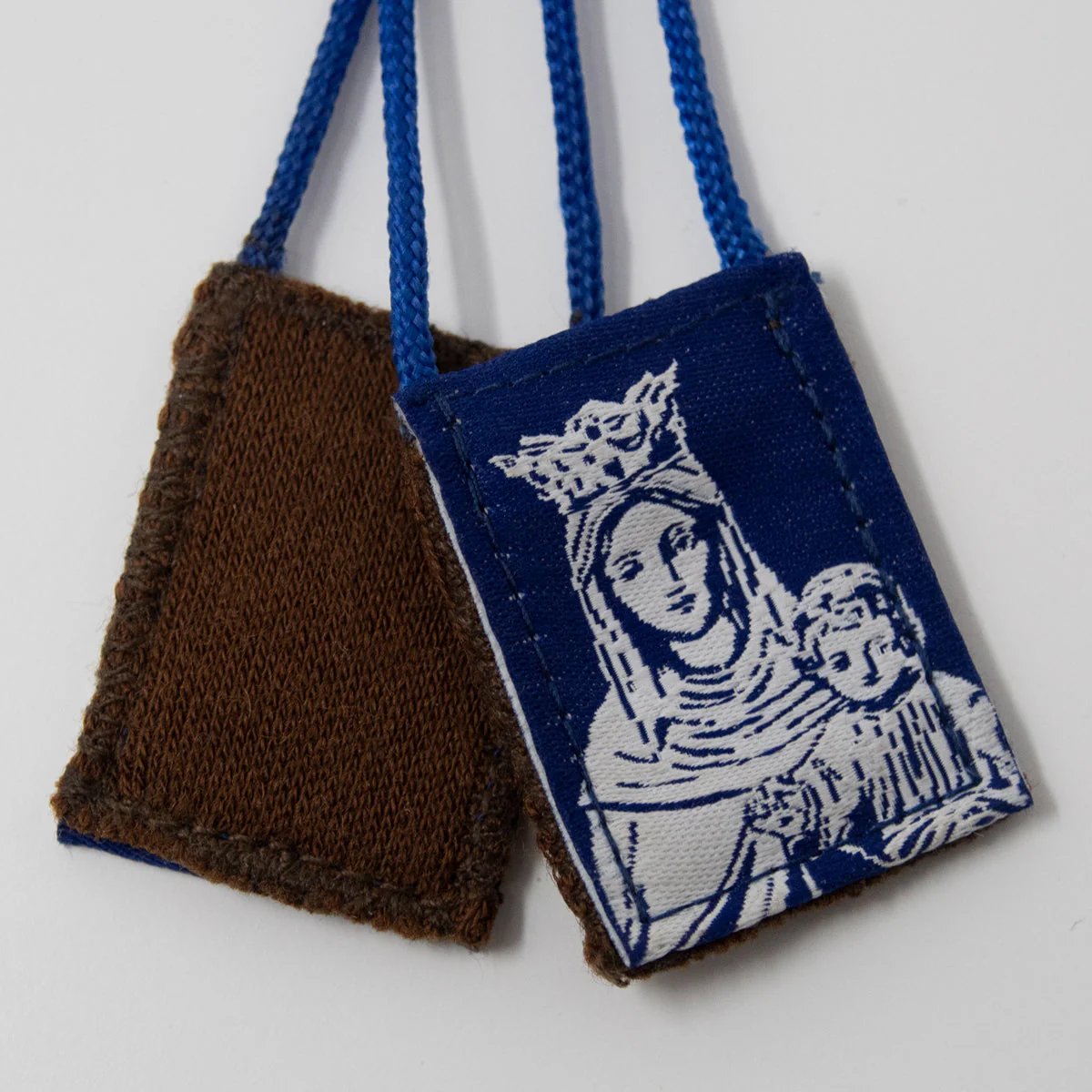 OLMC White Rose | Our Lady of Mt. Carmel Premium Brown Scapular - Image 4