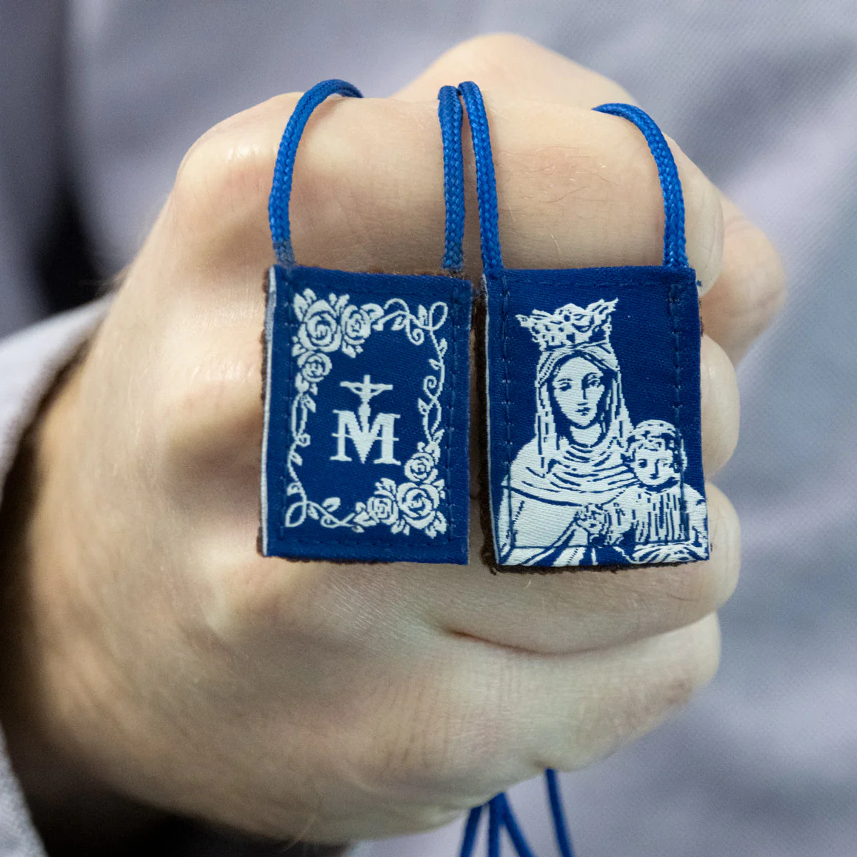 OLMC White Rose | Our Lady of Mt. Carmel Premium Brown Scapular - Image 6