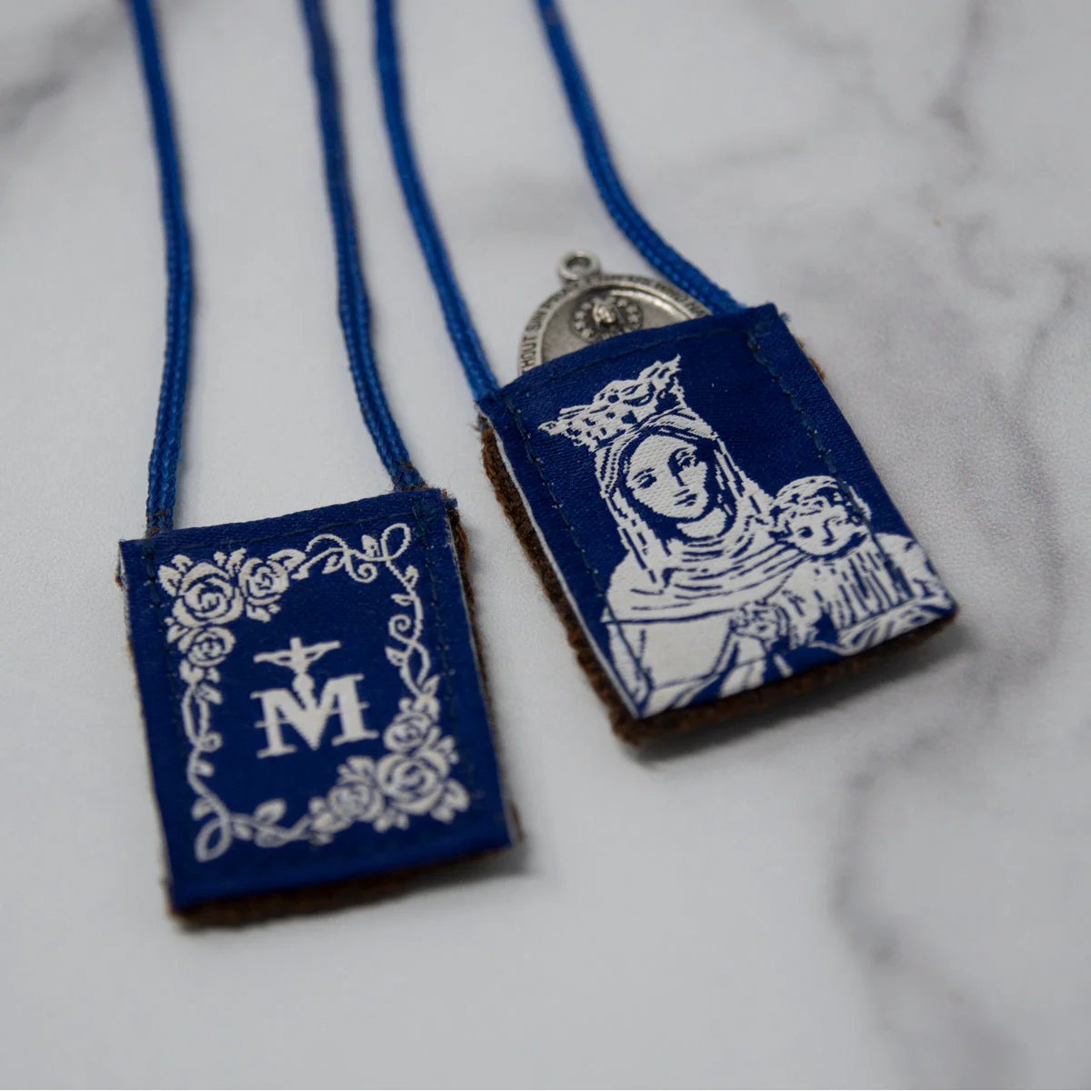 OLMC White Rose | Our Lady of Mt. Carmel Premium Brown Scapular - Image 8