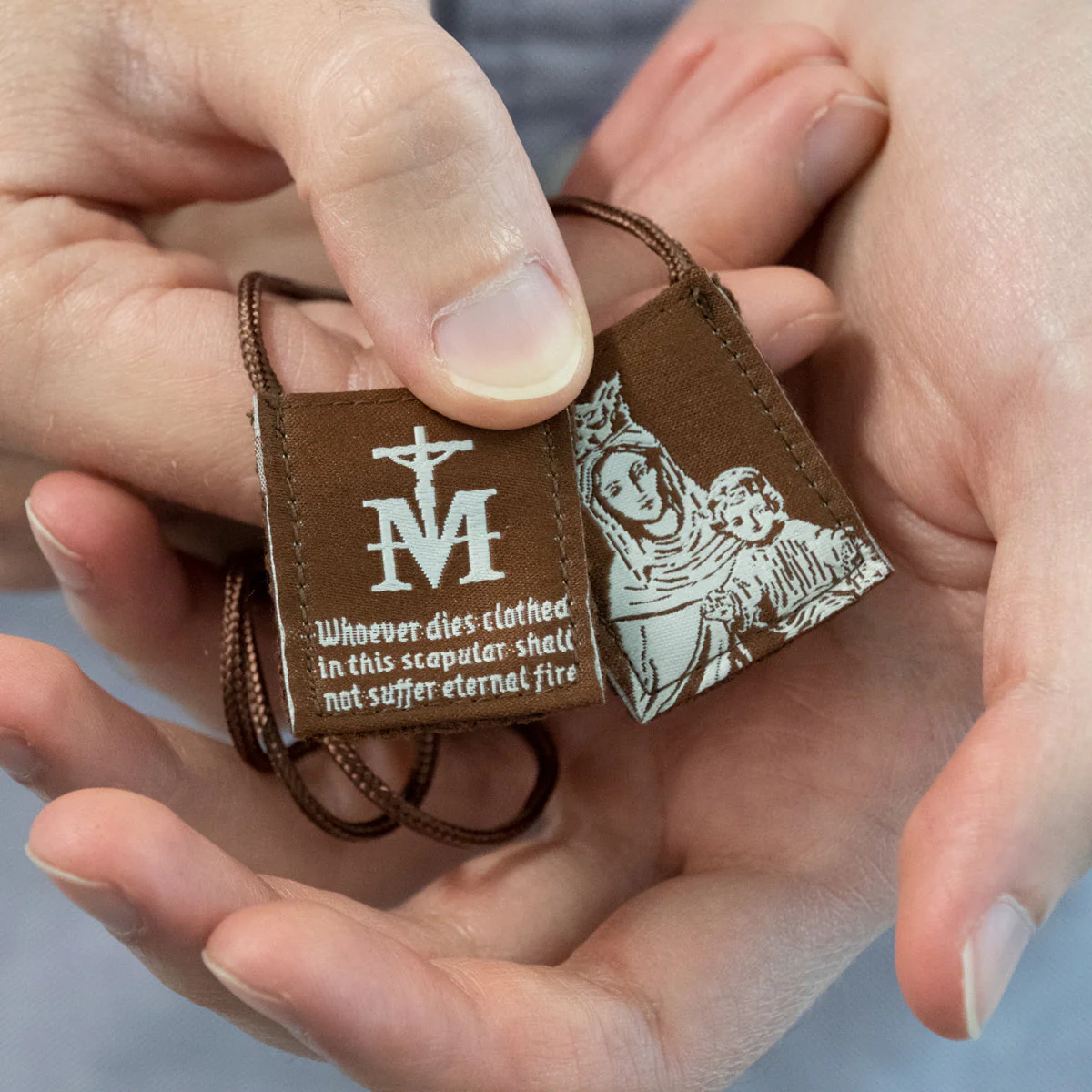 OLMC with Promise | Our Lady of Mt. Carmel Premium Brown Scapular - Image 4