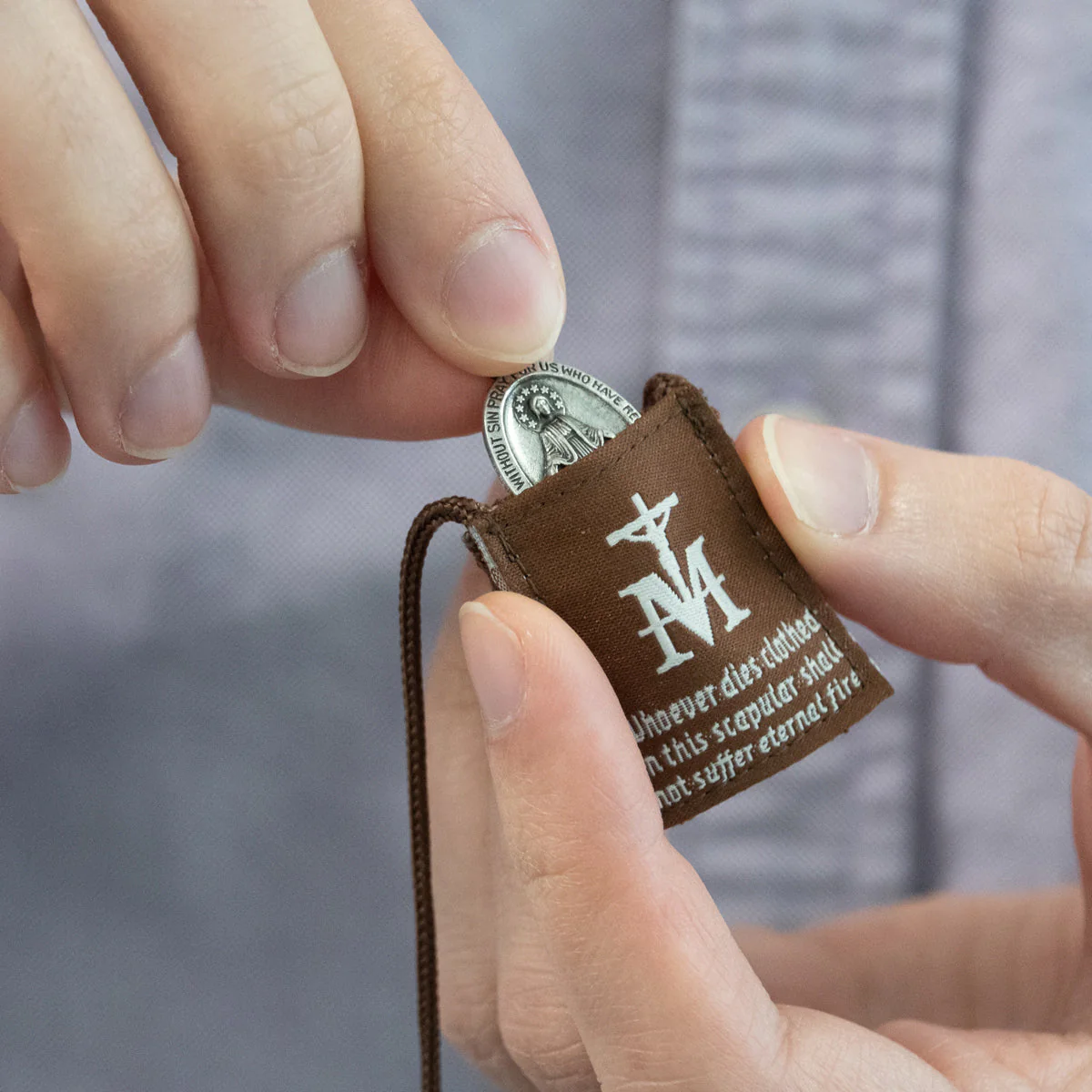 OLMC with Promise | Our Lady of Mt. Carmel Premium Brown Scapular - Image 7