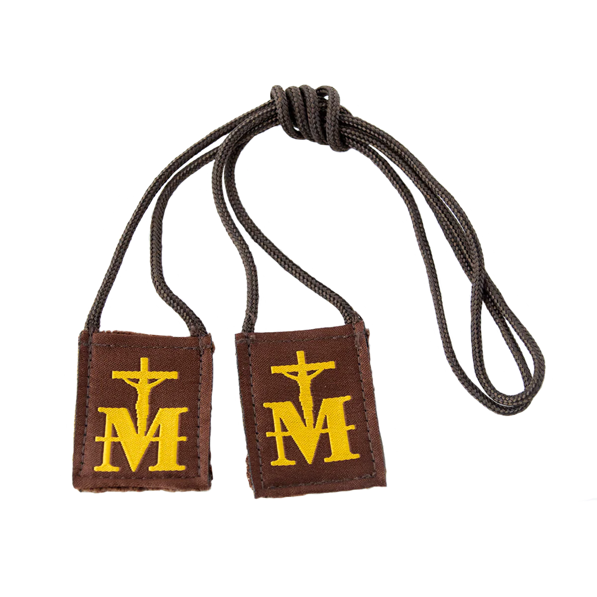 Marian Crucifix | Premium Brown Scapular