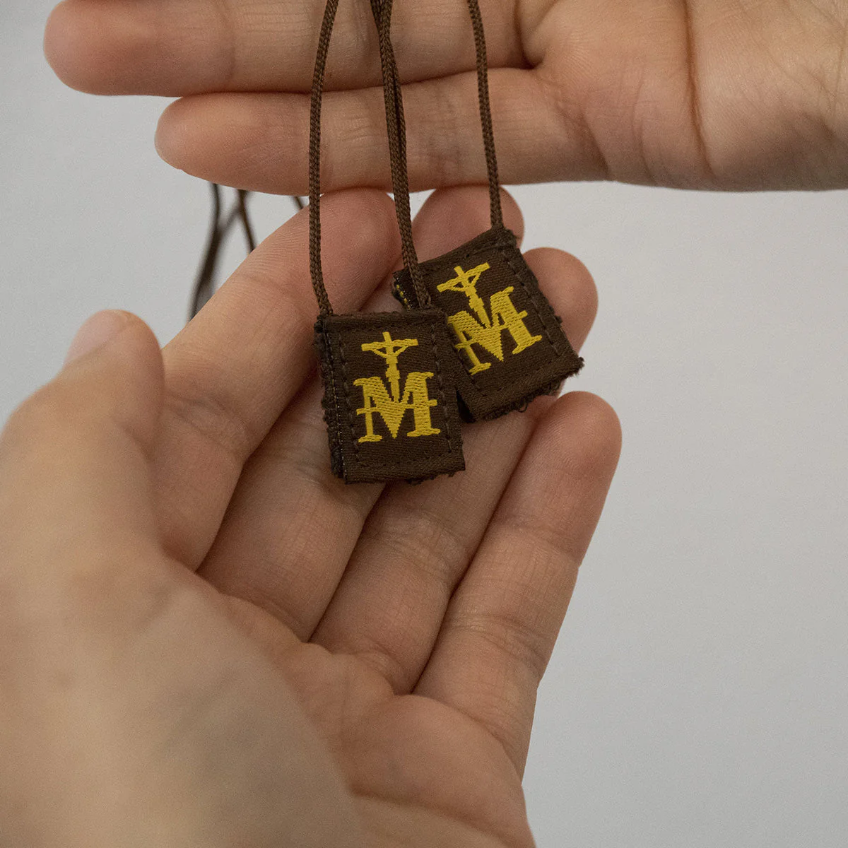 Marian Crucifix Mini | Premium Brown Scapular - Image 6