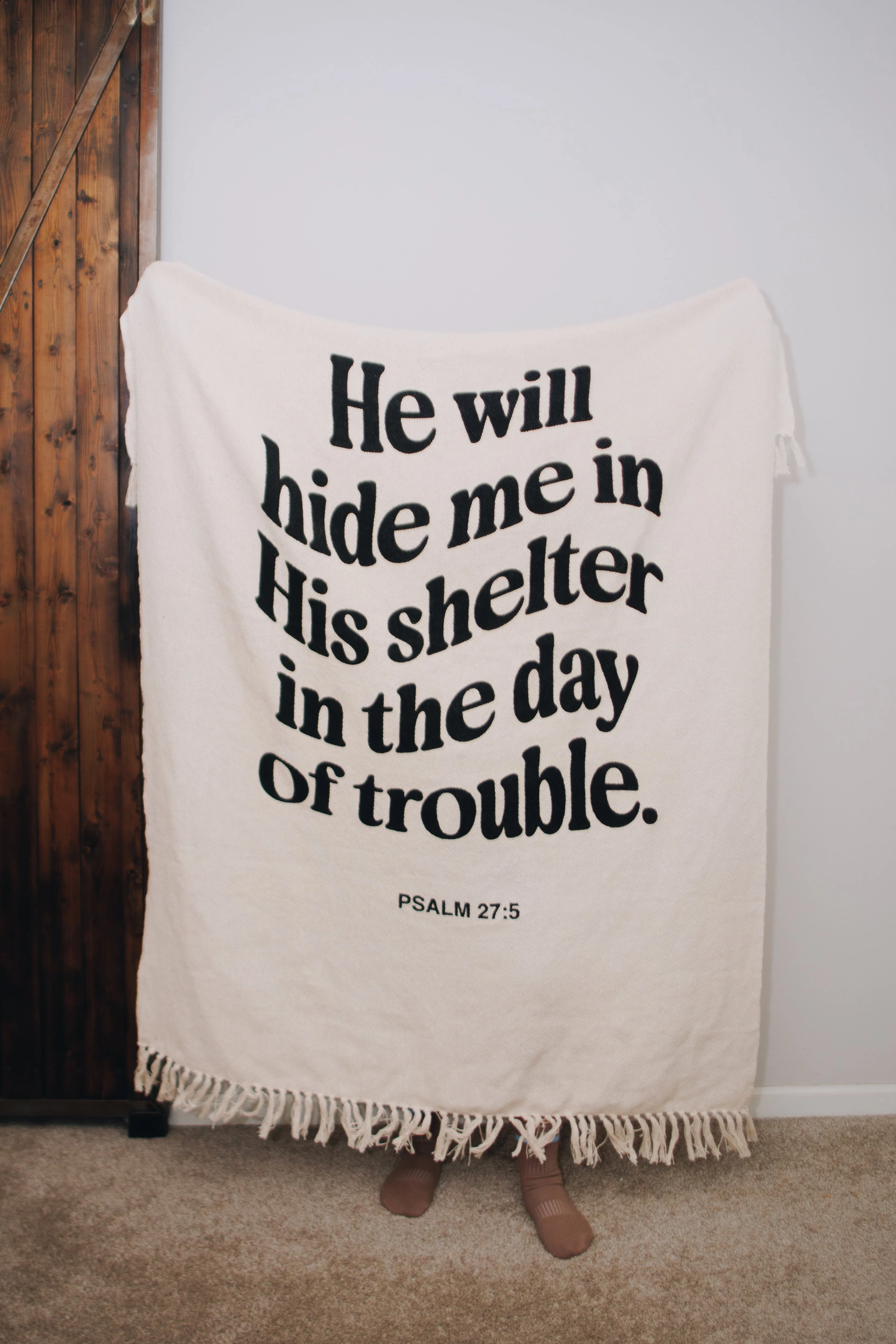 Psalm 27 Throw Blanket - Image 3