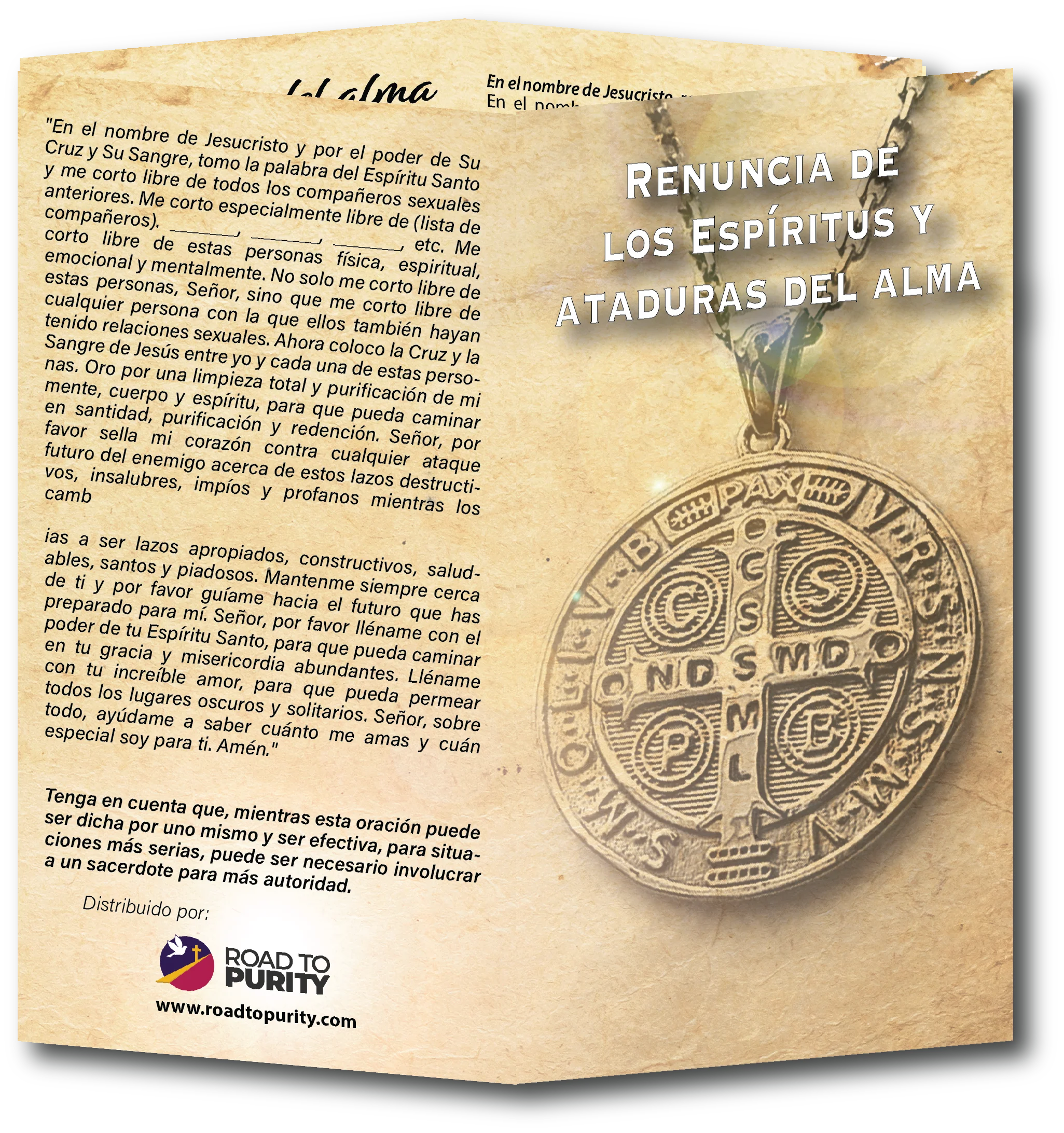 Renunciation of Spirits and Soul Ties - Prayer Card -SPANISH (c)