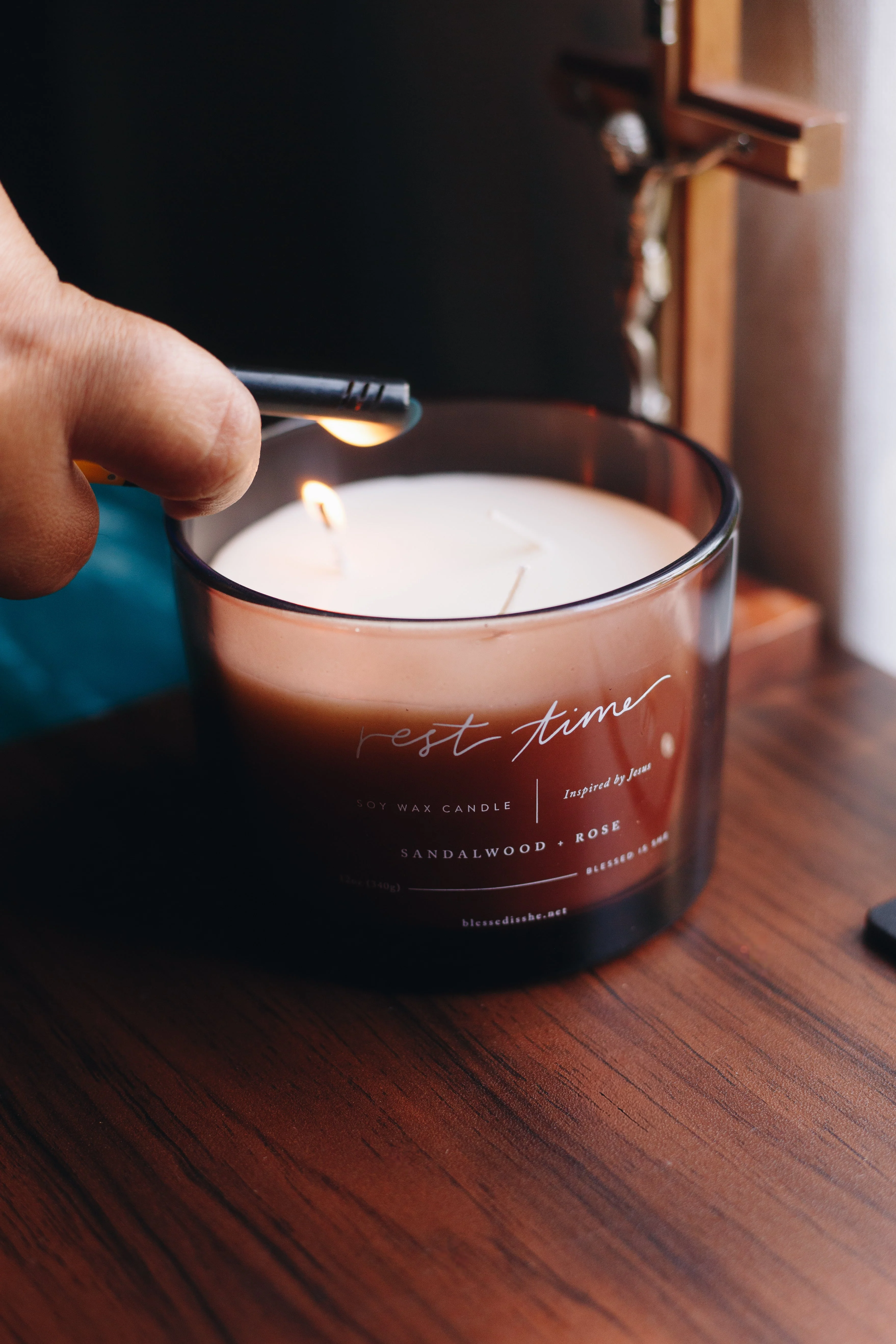 Rest Time 3-Wick // Saintly Scents Candle - Image 2