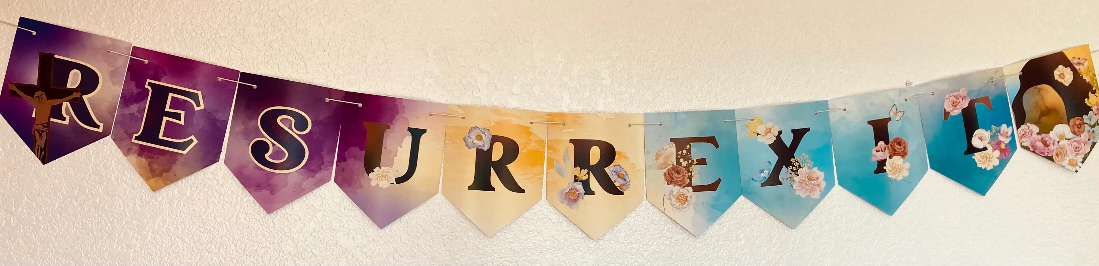 Resurrexit Easter Pennant Banner -- in Latin - Image 2