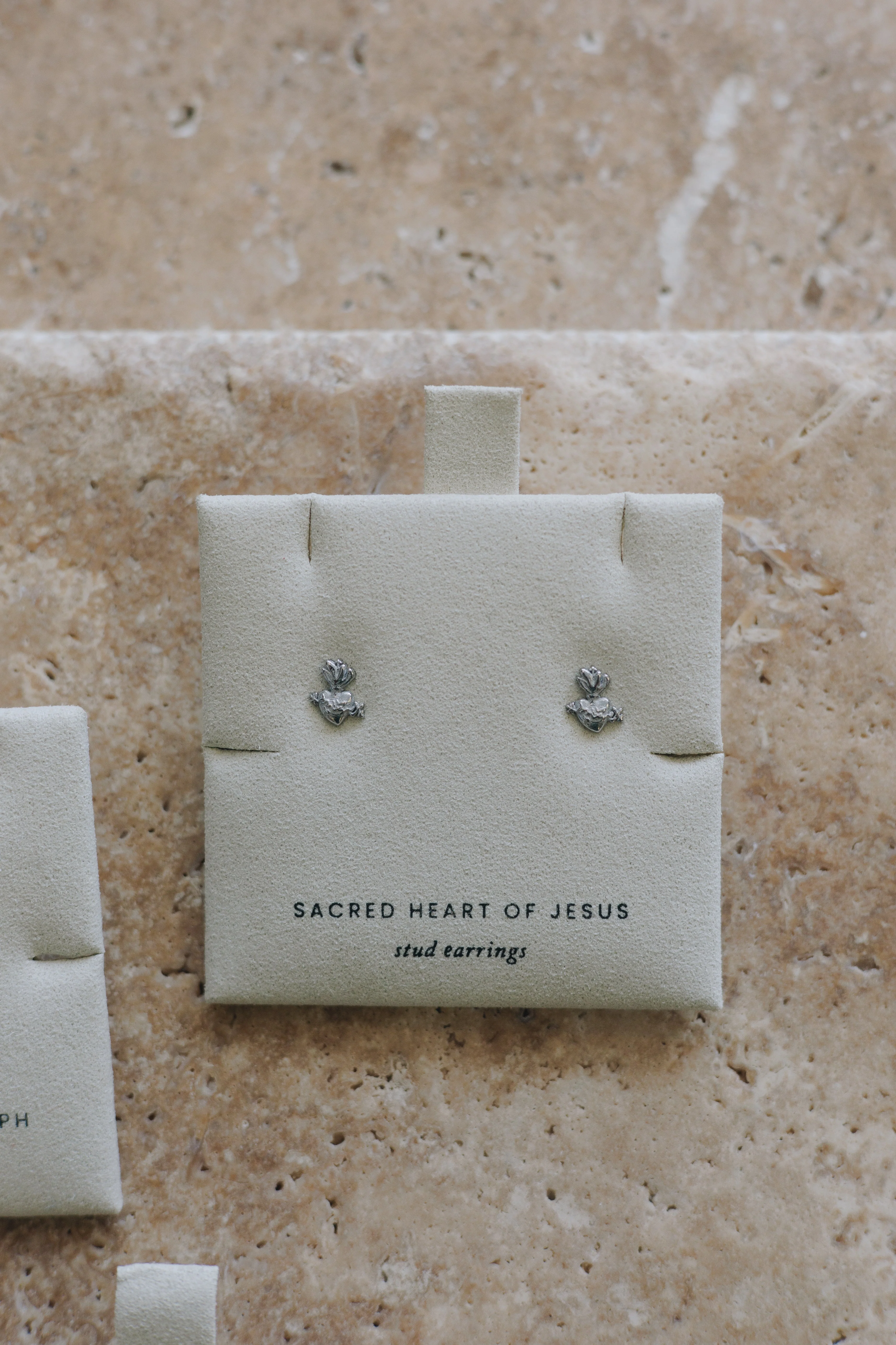 Sacred Heart of Jesus Stud Earrings - Image 7
