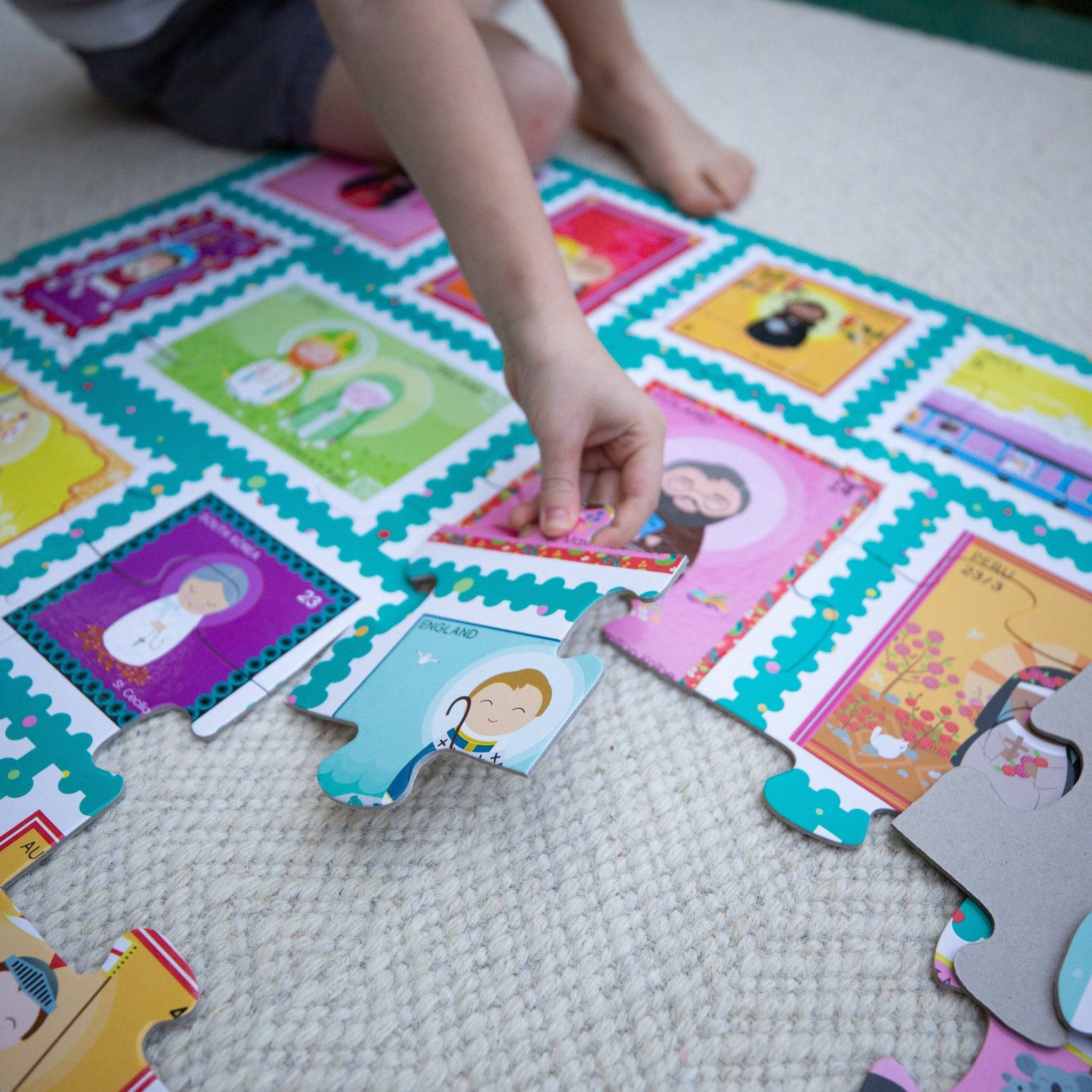Saint Stamps Giant Floor Puzzle 24" x 36" - Image 7