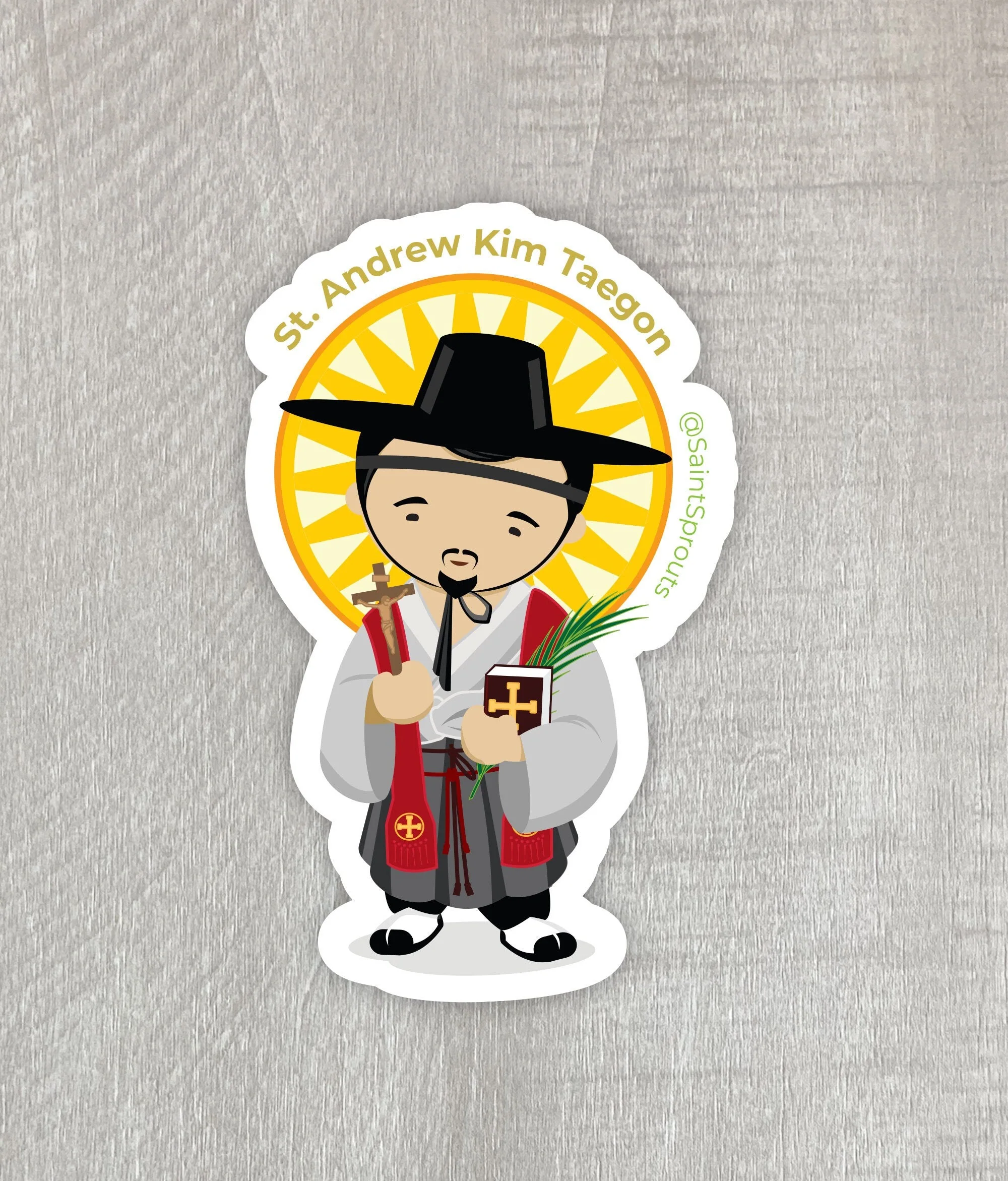 St. Andrew Kim Taegon Sticker - Image 4