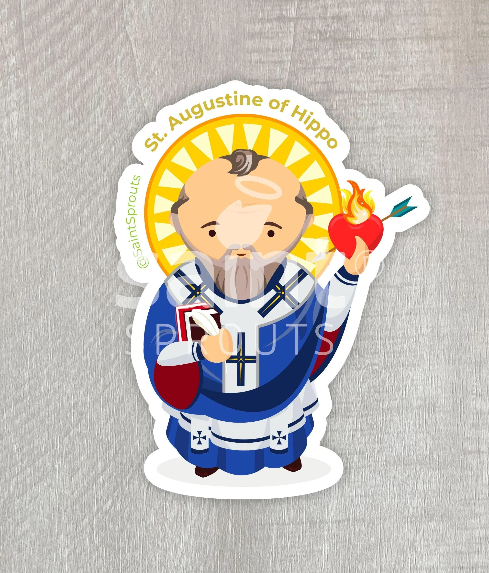 St. Augustine of Hippo Sticker - Image 4