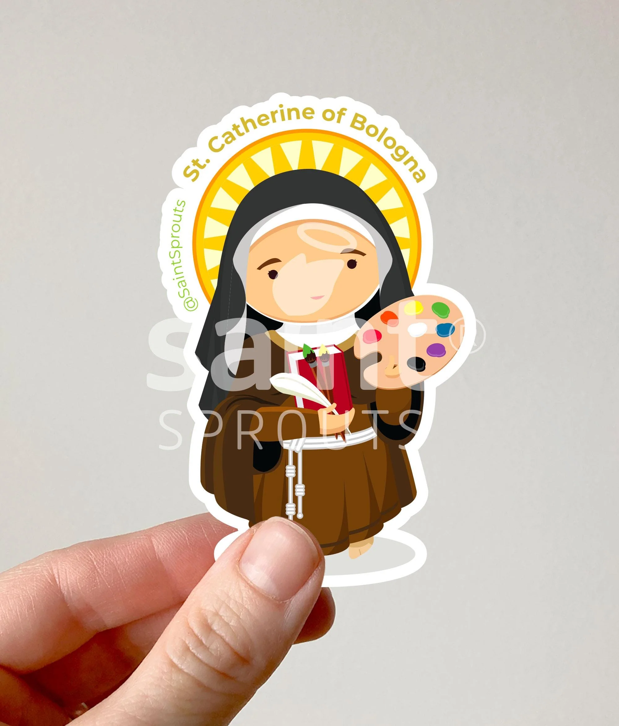 St. Catherine of Bologna Catholic Magnet – Patron Saint for Artists & Creatives - Image 3