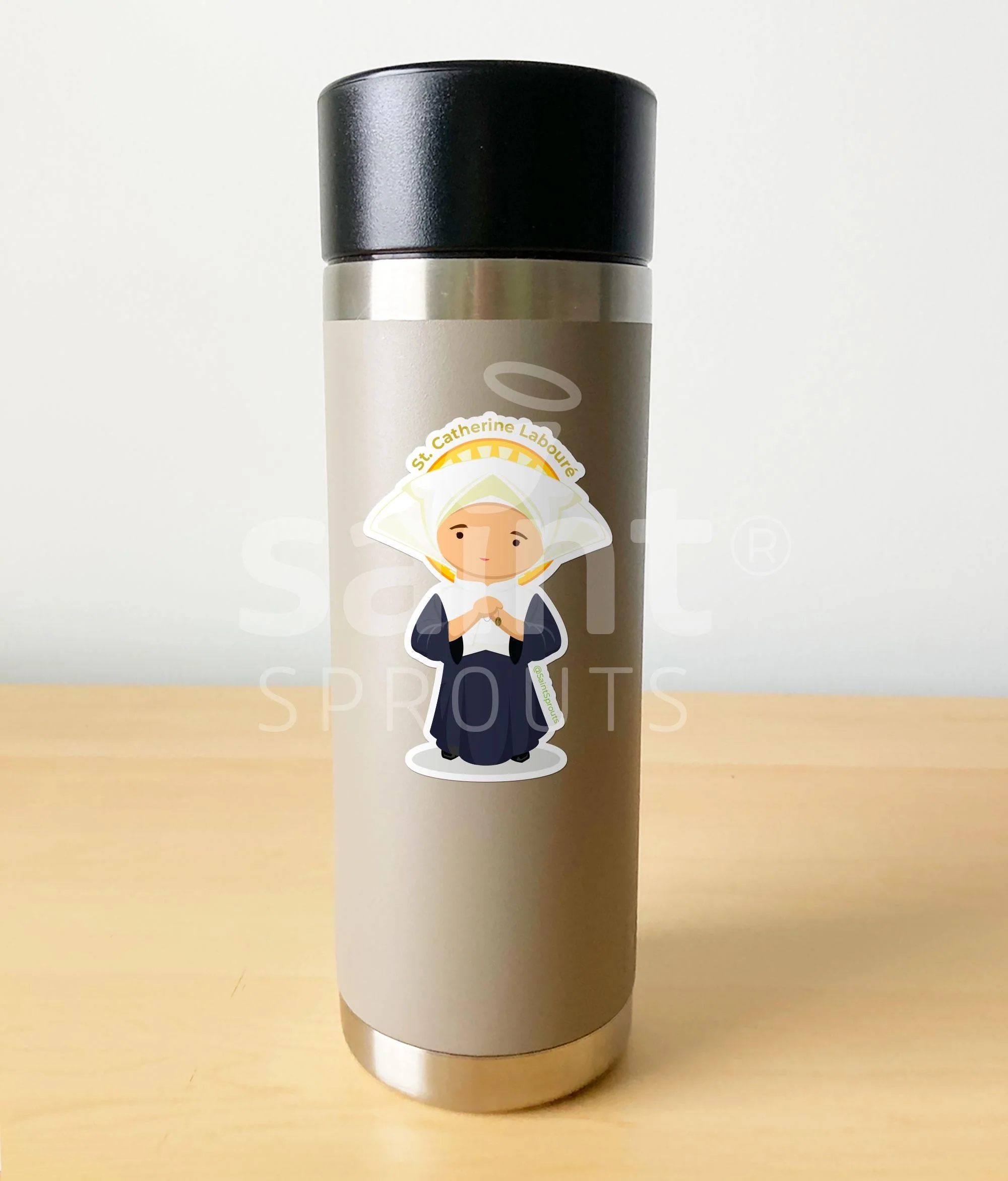 St. Catherine of Laboure Catholic Sticker - Miraculous Medal Saint - Image 3