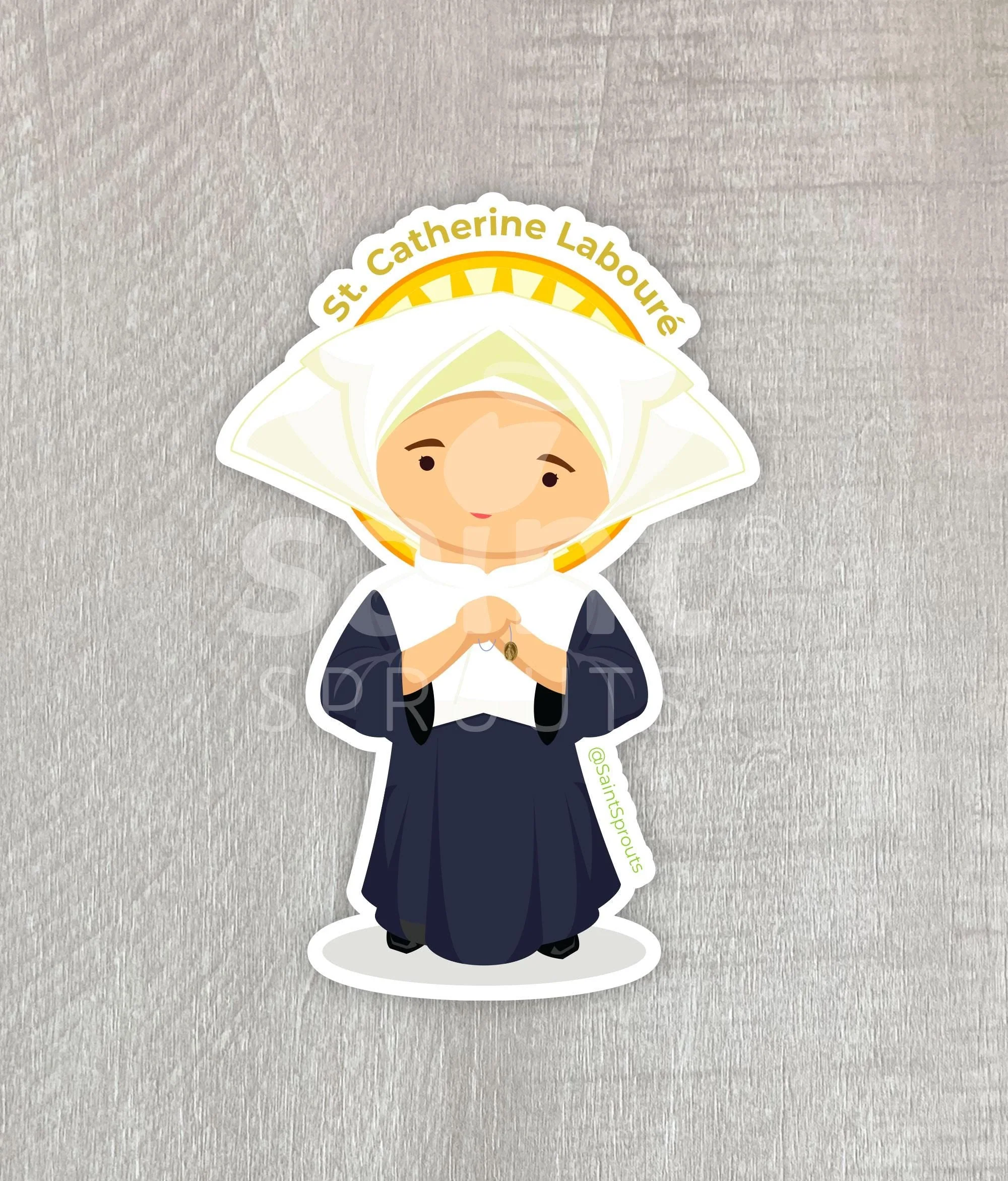 St. Catherine of Laboure Catholic Sticker - Miraculous Medal Saint - Image 4