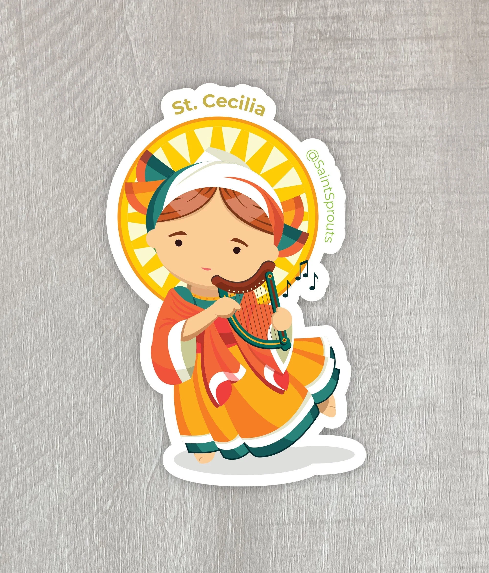 St. Cecilia Sticker - Image 4