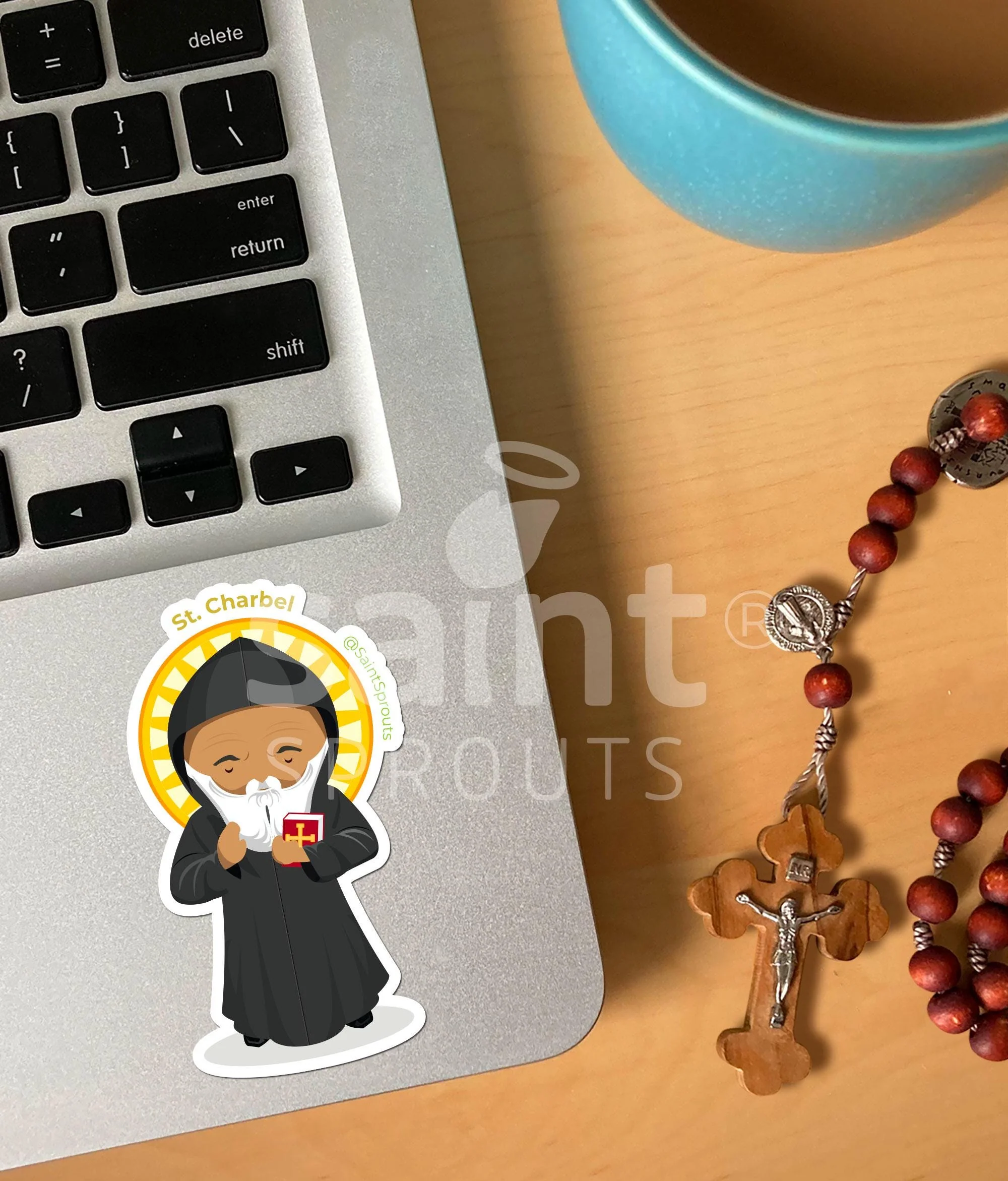 St. Charbel Sticker - Image 2