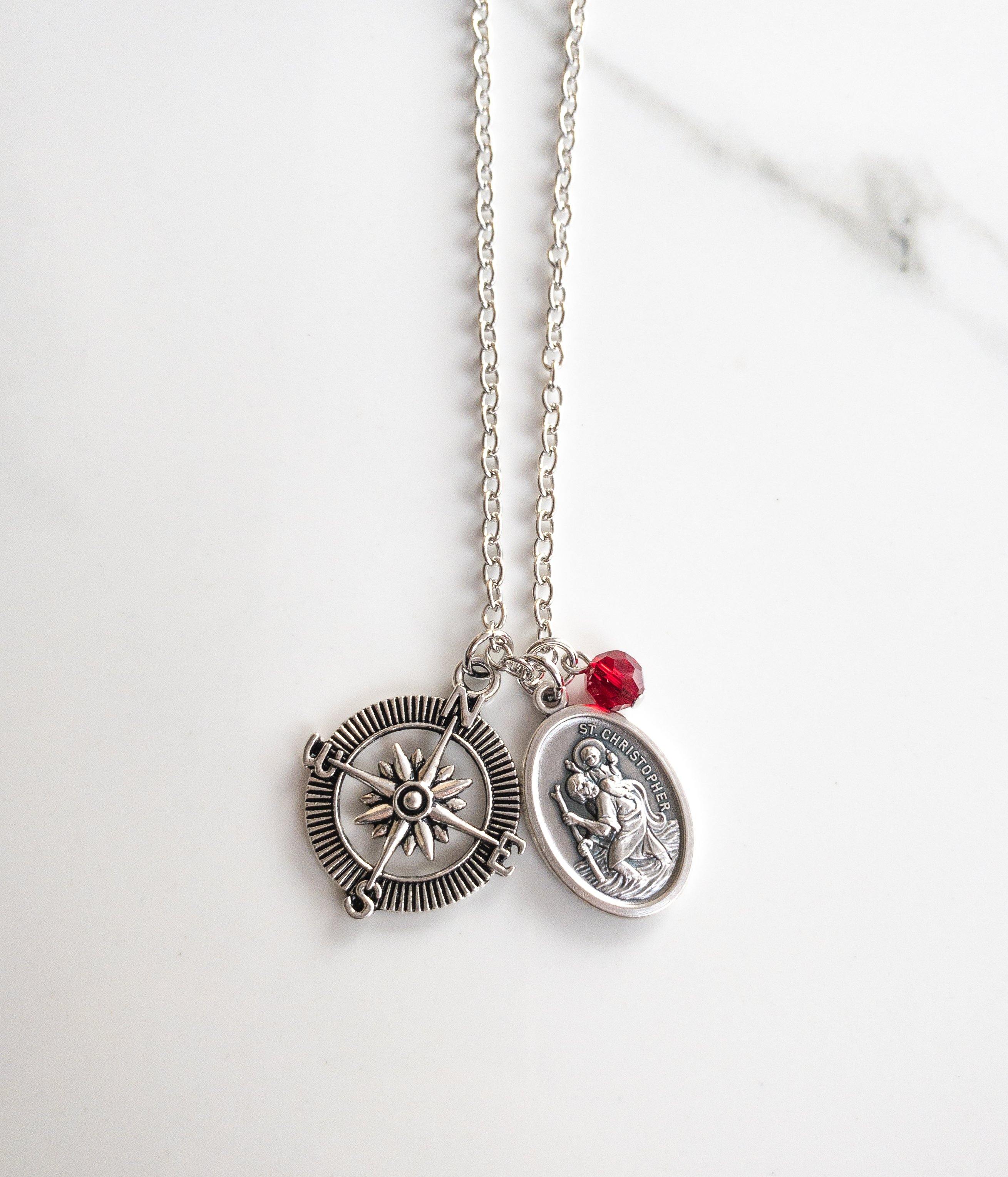 St Christopher Compass Necklace - Image 2