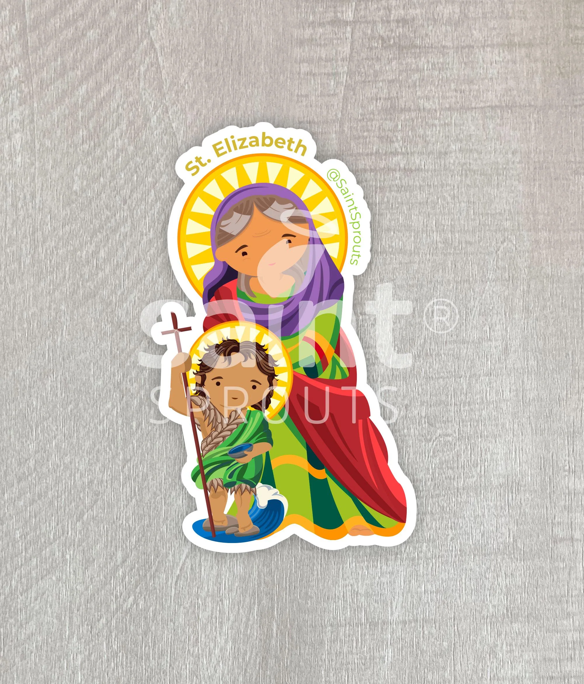St. Elizabeth Catholic Sticker – Mother of John the Baptist & Example of Trust in God's Promises - Image 4
