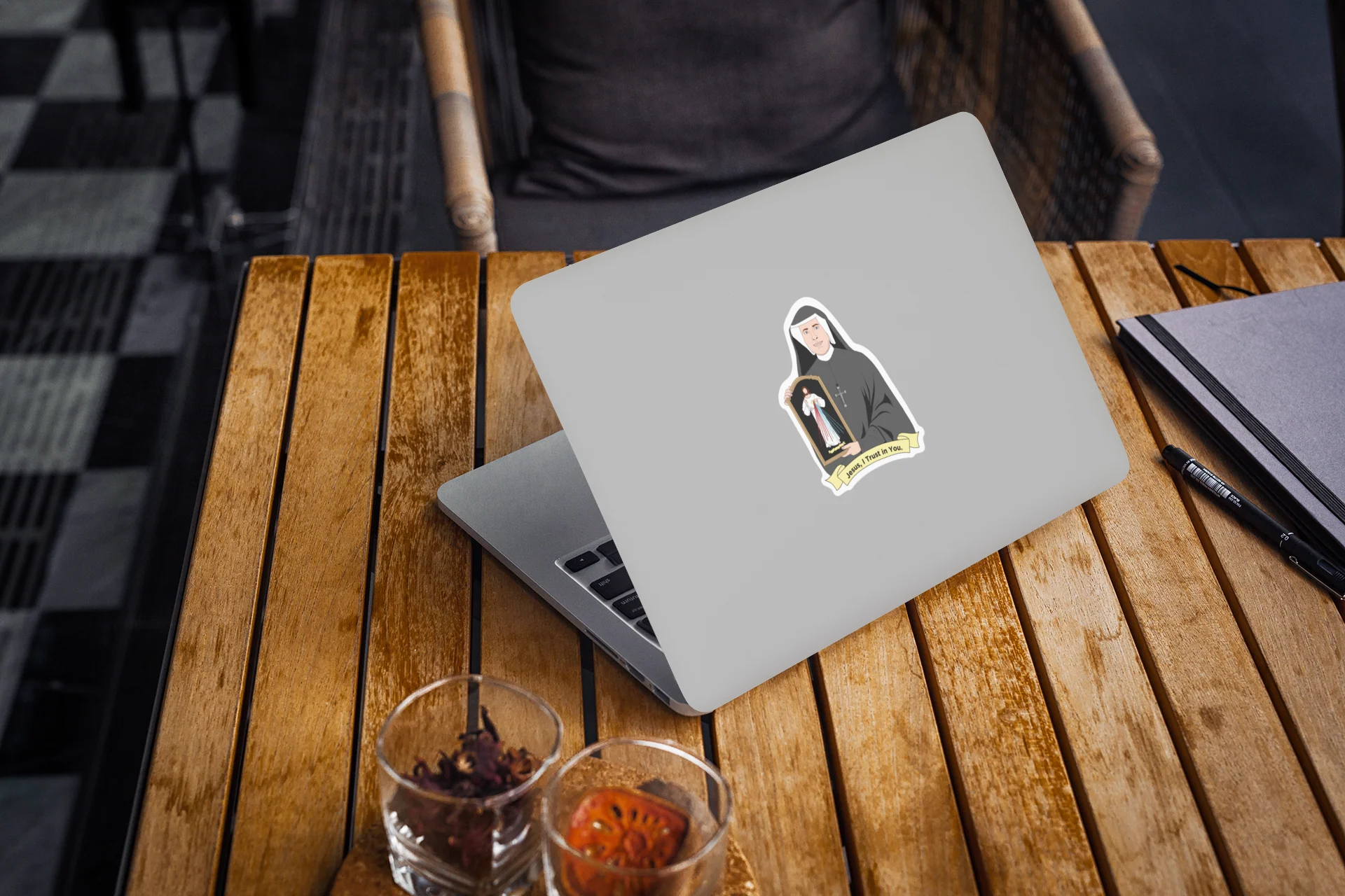 St. Faustina Sticker - Image 2