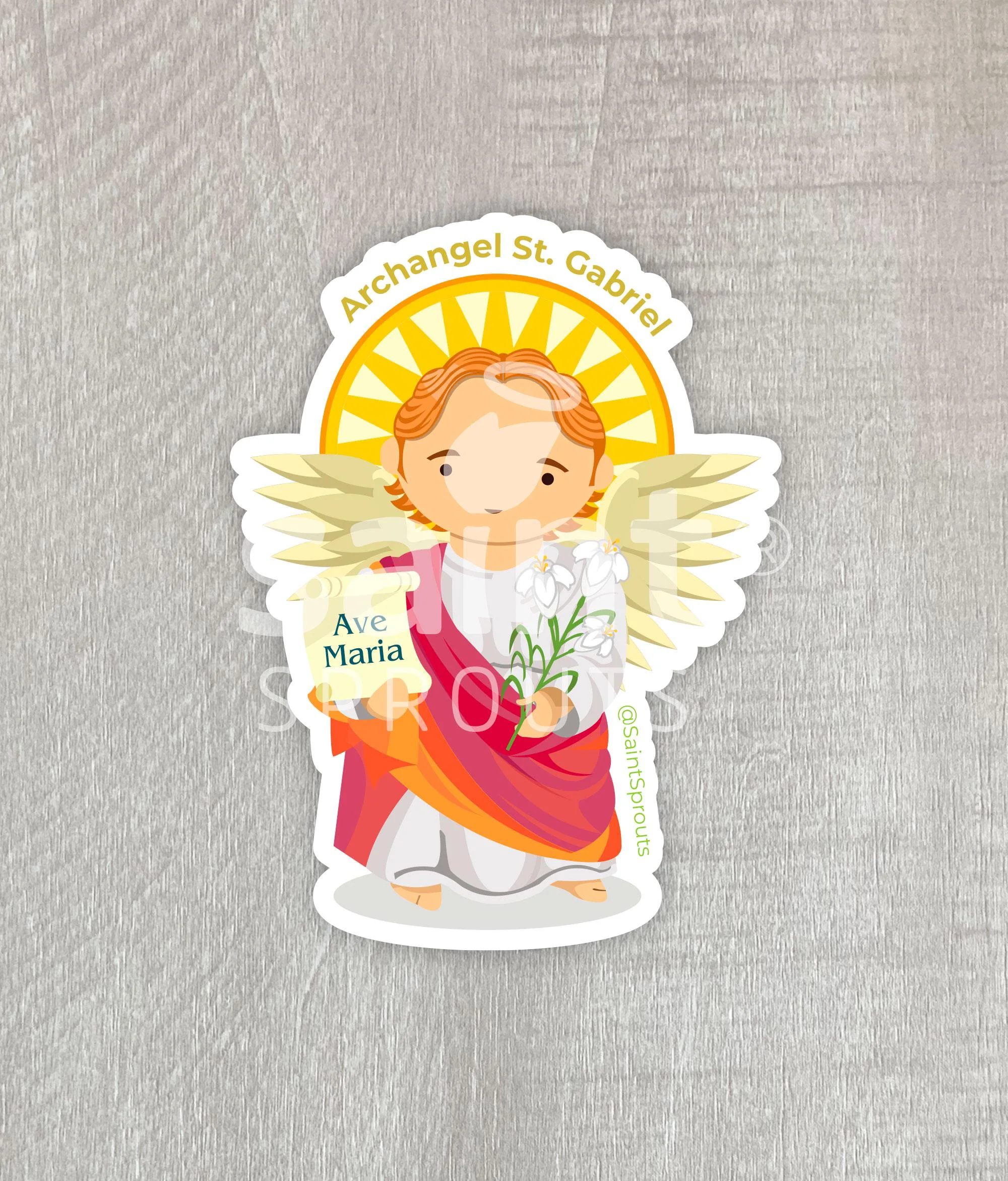 St. Gabriel the Archangel Catholic Sticker – Heavenly Messenger of God’s Word - Image 4