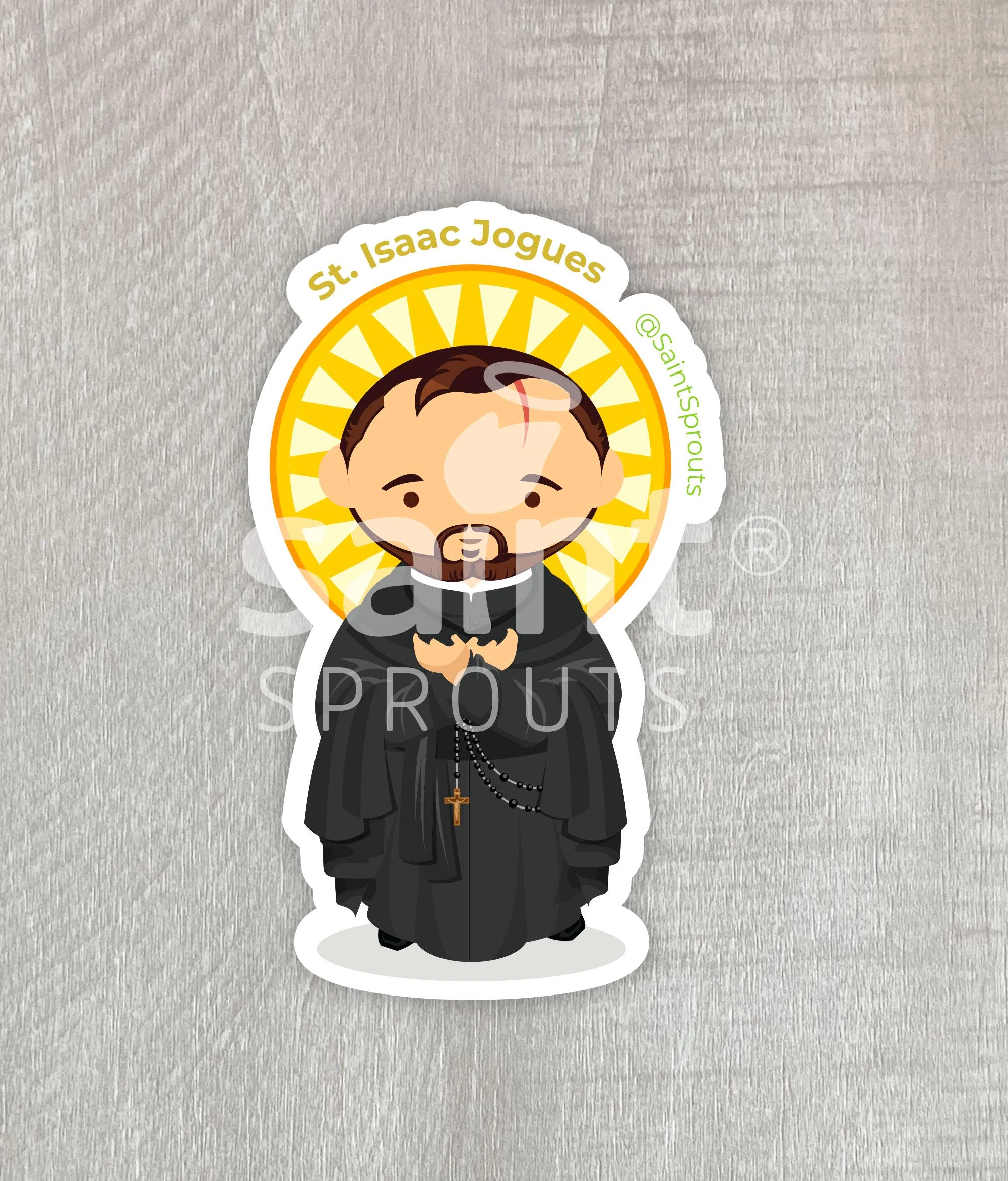 St. Isaac Jogues Catholic Sticker - North American Martyr - Patron of Missionaries - Image 4