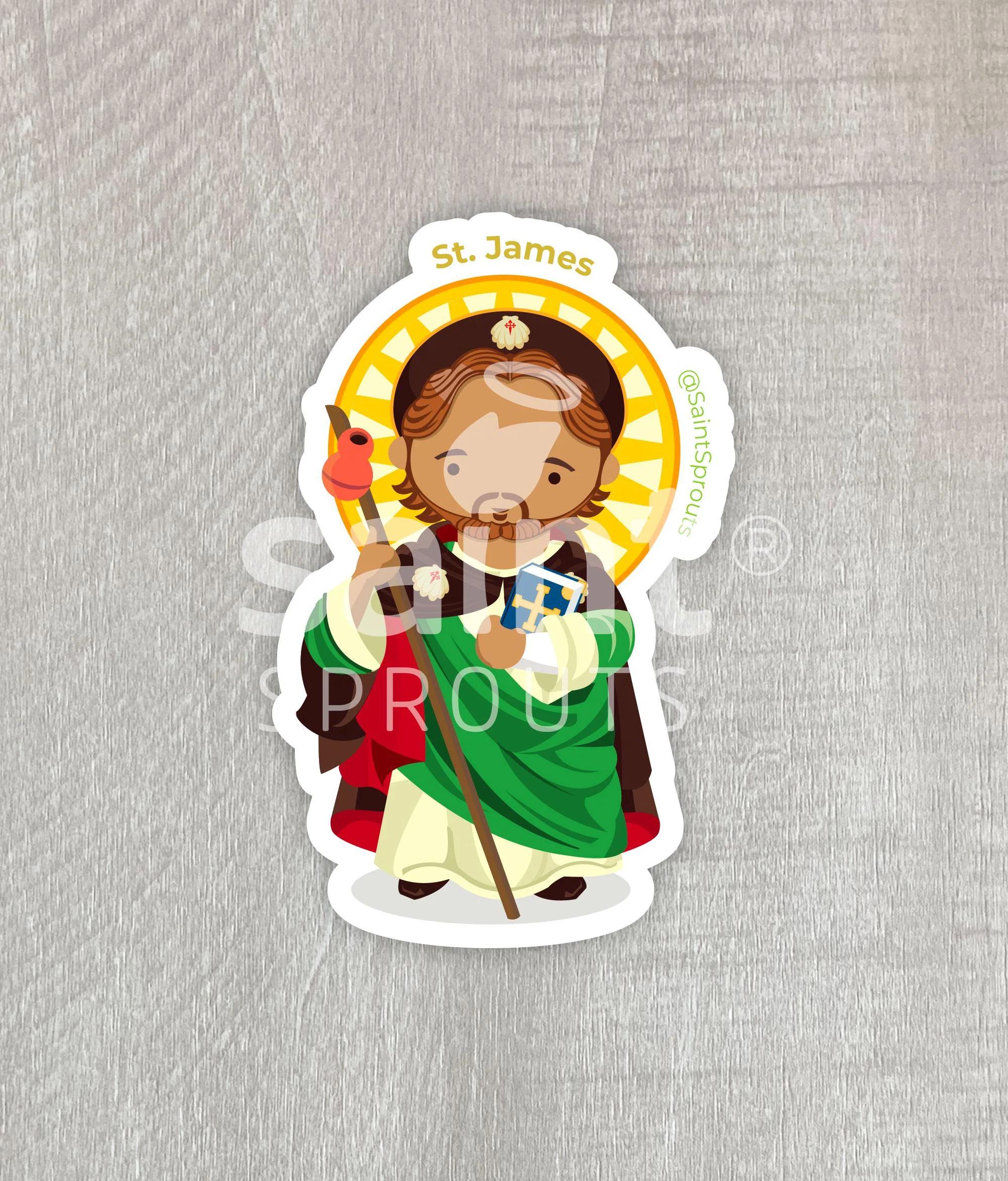 St. James of Compostela Catholic Sticker – Patron of Pilgrims and Travelers - Camino Sticker - Image 4