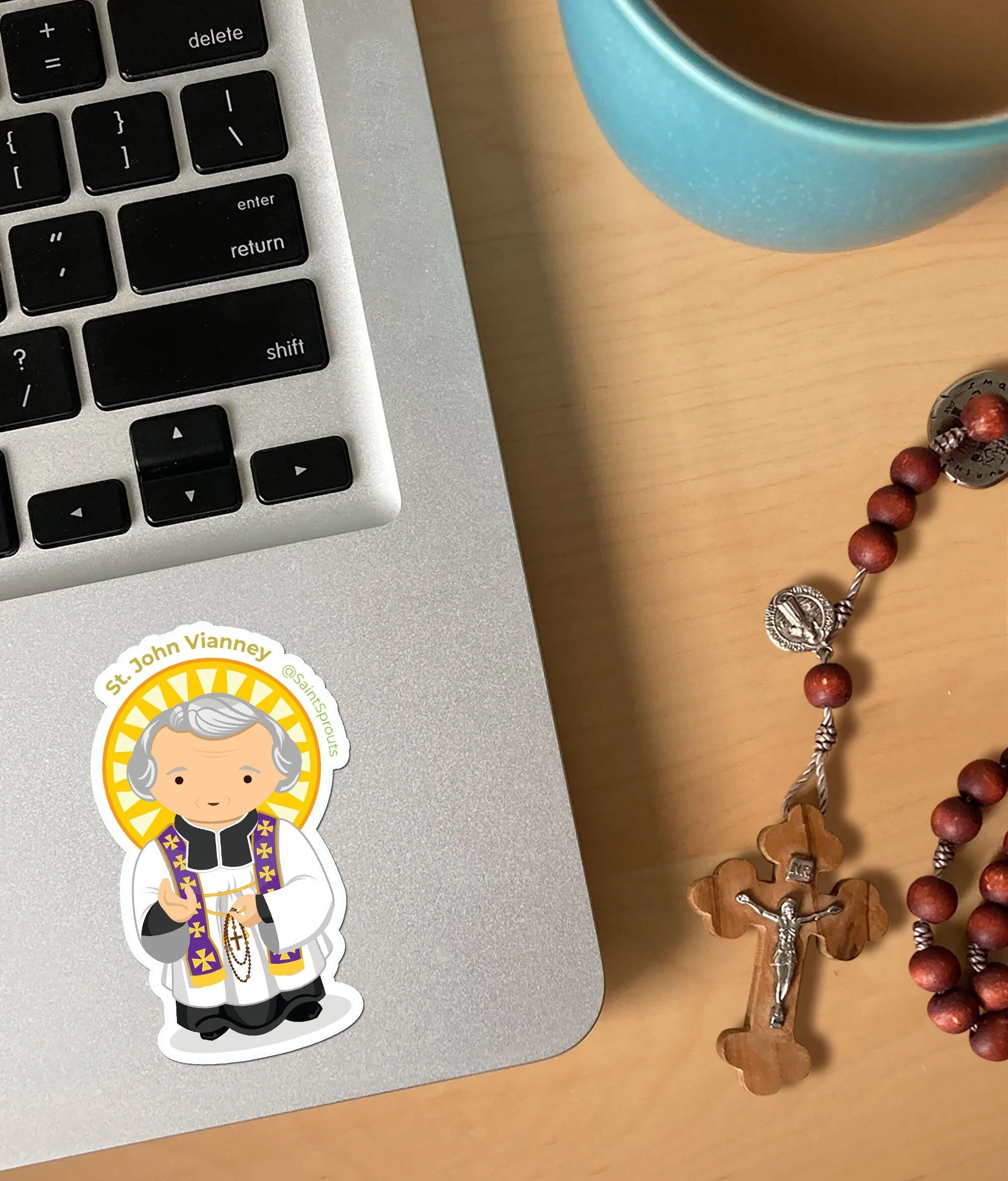 St. John Vianney Sticker - Image 2