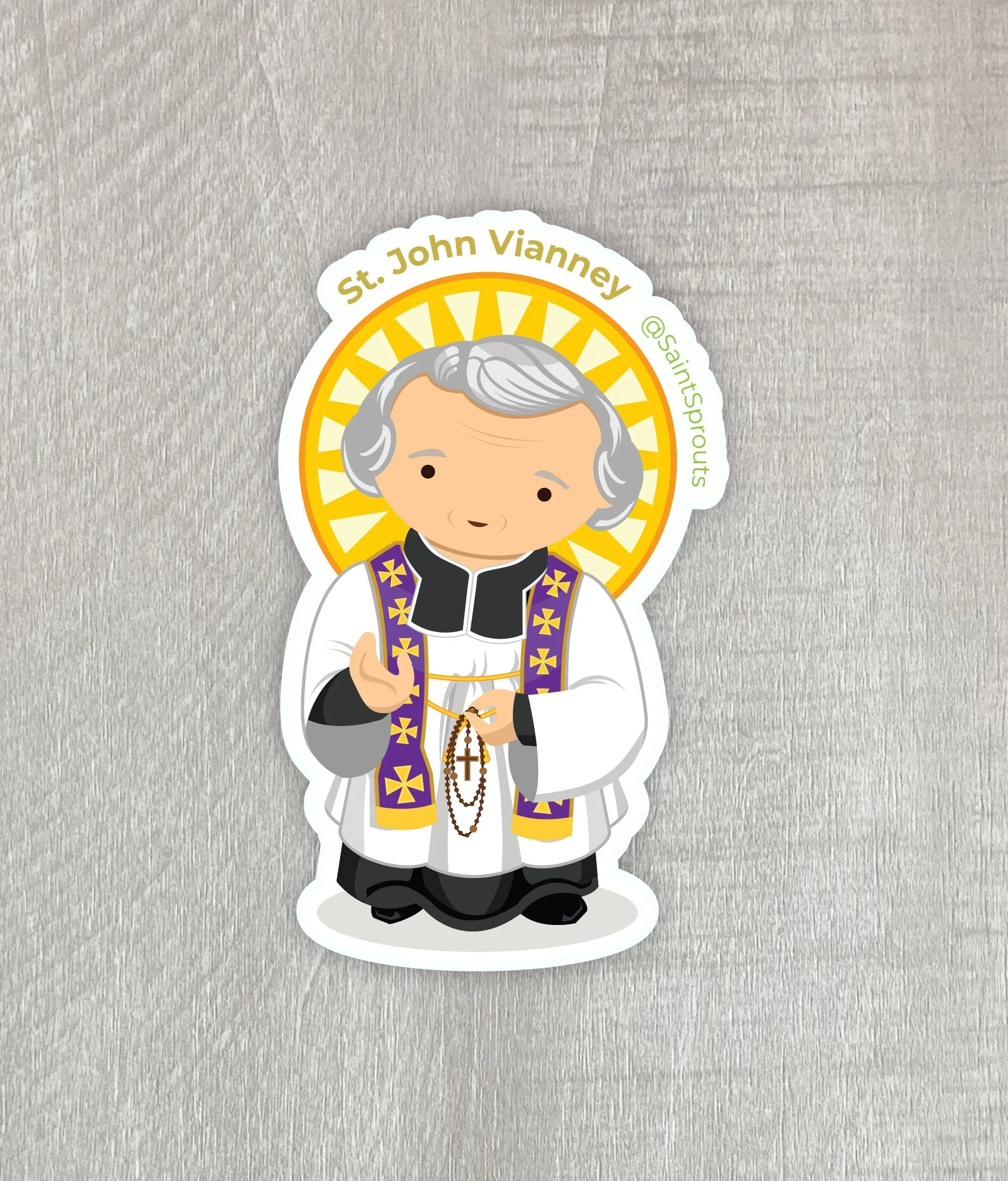 St. John Vianney Sticker - Image 4