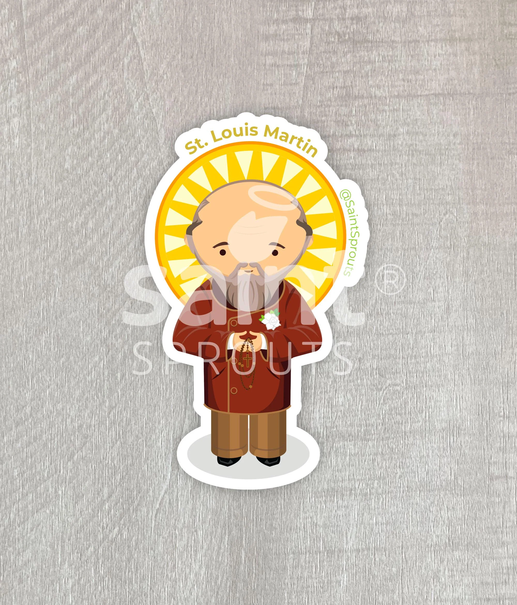 St. Louis Martin Catholic Sticker – Faithful Husband and Father of the Little Flower - Image 4