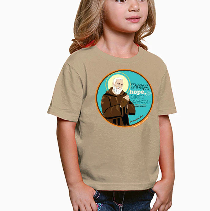 St. Padre Pio "Pray, Hope, & Don’t Worry" T-Shirt - Image 3